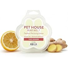 One Fur All Pet House Scented Wax Melts Natural, Plant Based Soy Wax Melts for Pet Odor, Long Lasting Fragrance for Fresh Smelling Homes, Yuzu Ginger, Pack of 2