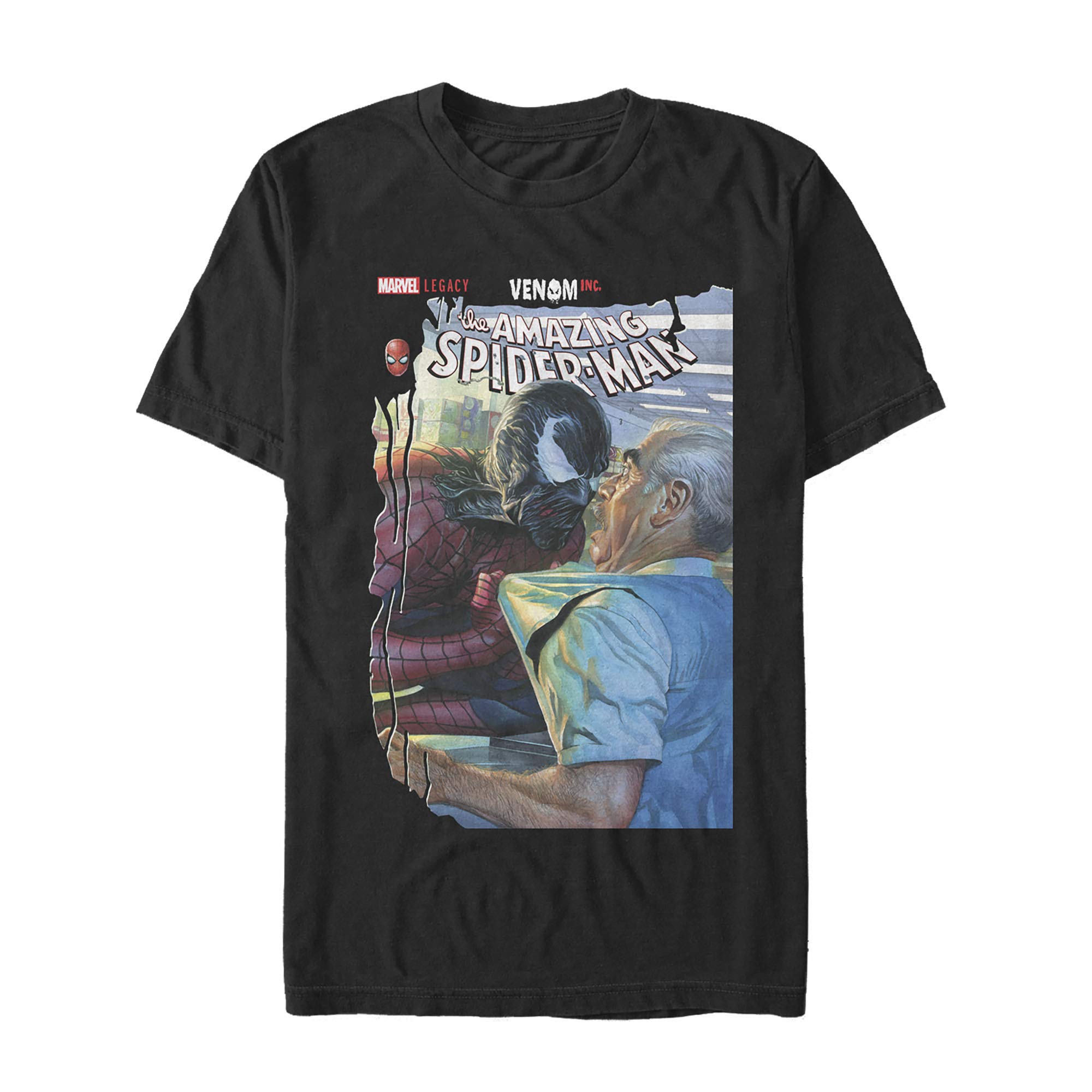 T-shirt Spider-Man vs Venom Marvel noir XL au graphisme Legacy - 4