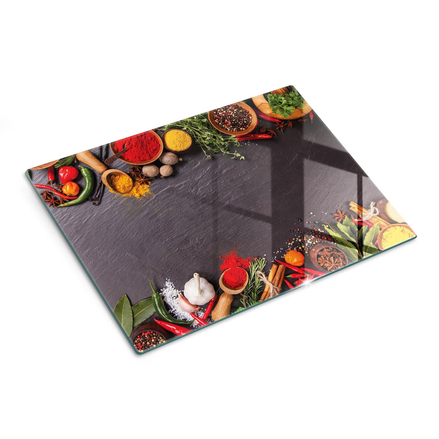Cristal para cortar en la cocina 40x30 cm Especias y hierbas