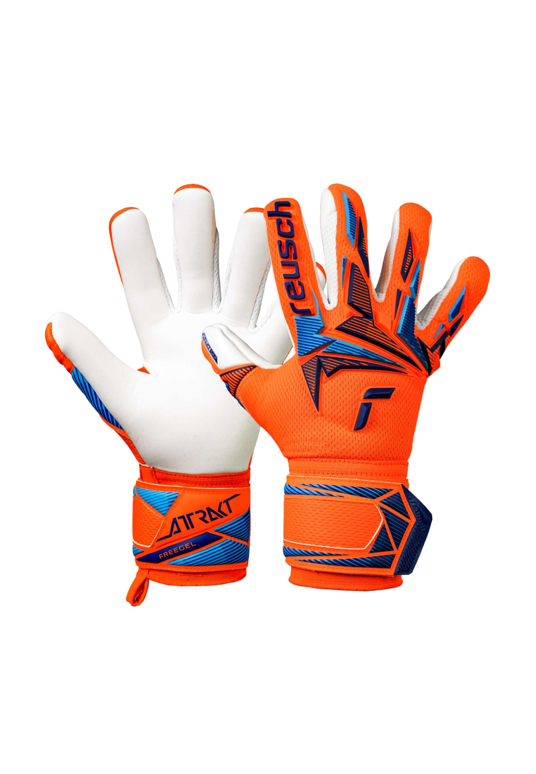 Reusch Goalkeeper Gloves Children Teenagers Strong Grip, Flexible Fit & Stability Breathable for Training & Play Natural Grass & Artificial Grass Size 4-8 Attractive Freegel Advance Junior