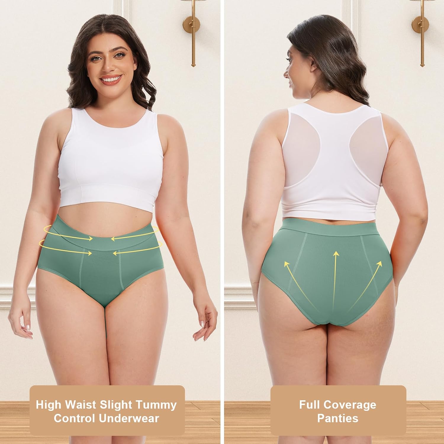 ToVii Leak Proof Period Underwear for Women Heavy Flow Washable Plus Size Period Panties Washable Incontinence Underwear - Image 7