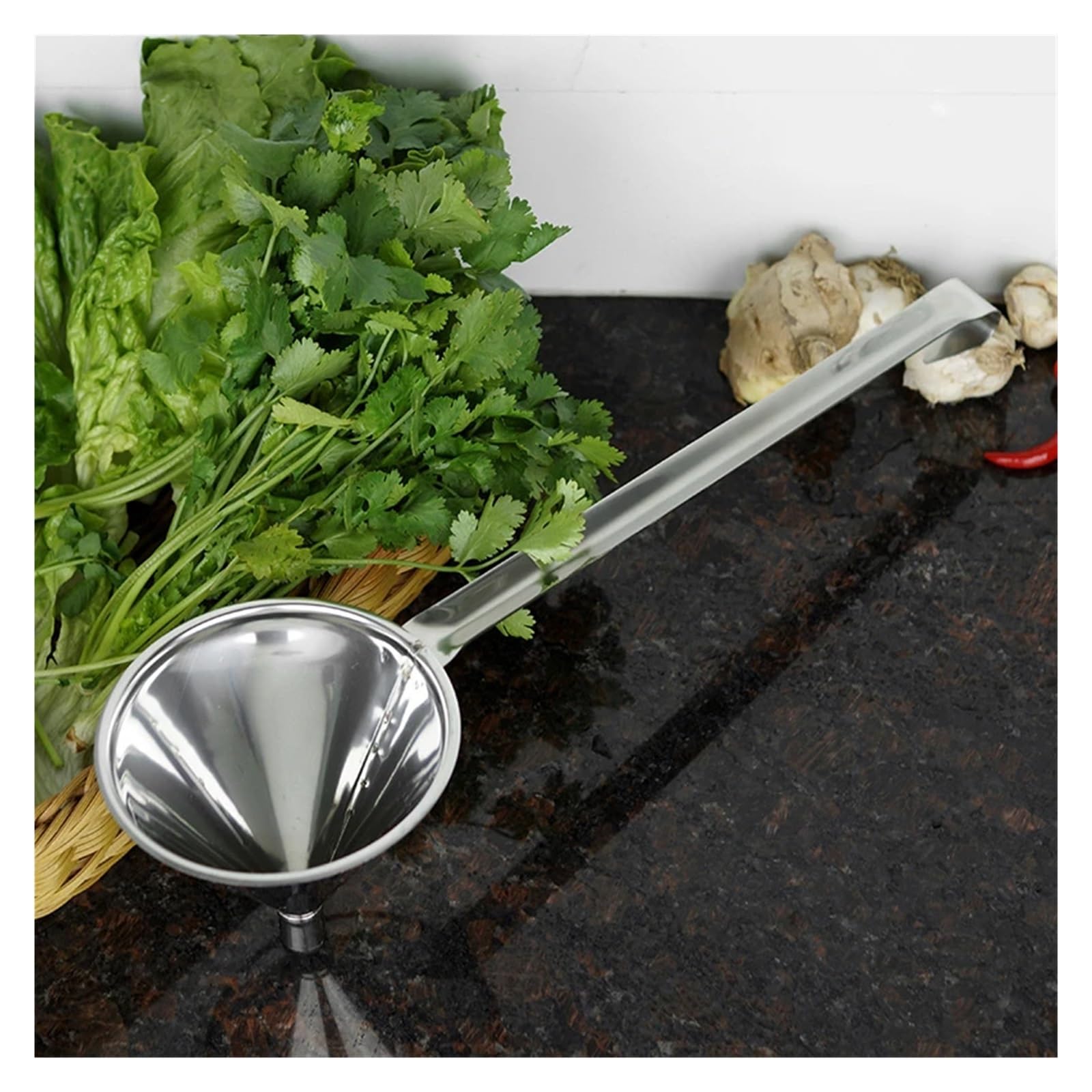 Embudo de petaca Embudo de Cocina Embudo de Acero Inoxidable 304 de Mango Largo, Mini embudos Grandes y pequeños engrosados ​​de Gran Calibre, Embudo Multiusos de Agua y Aceite