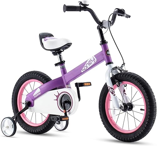 Miniatura 8 de Royalbaby Bicicleta Cubetube para niños de 3 a 9 años, bicicleta para niños pequeños de 12, 14, 16, 18 y 20 pulgadas, con ruedas de entrenamiento,