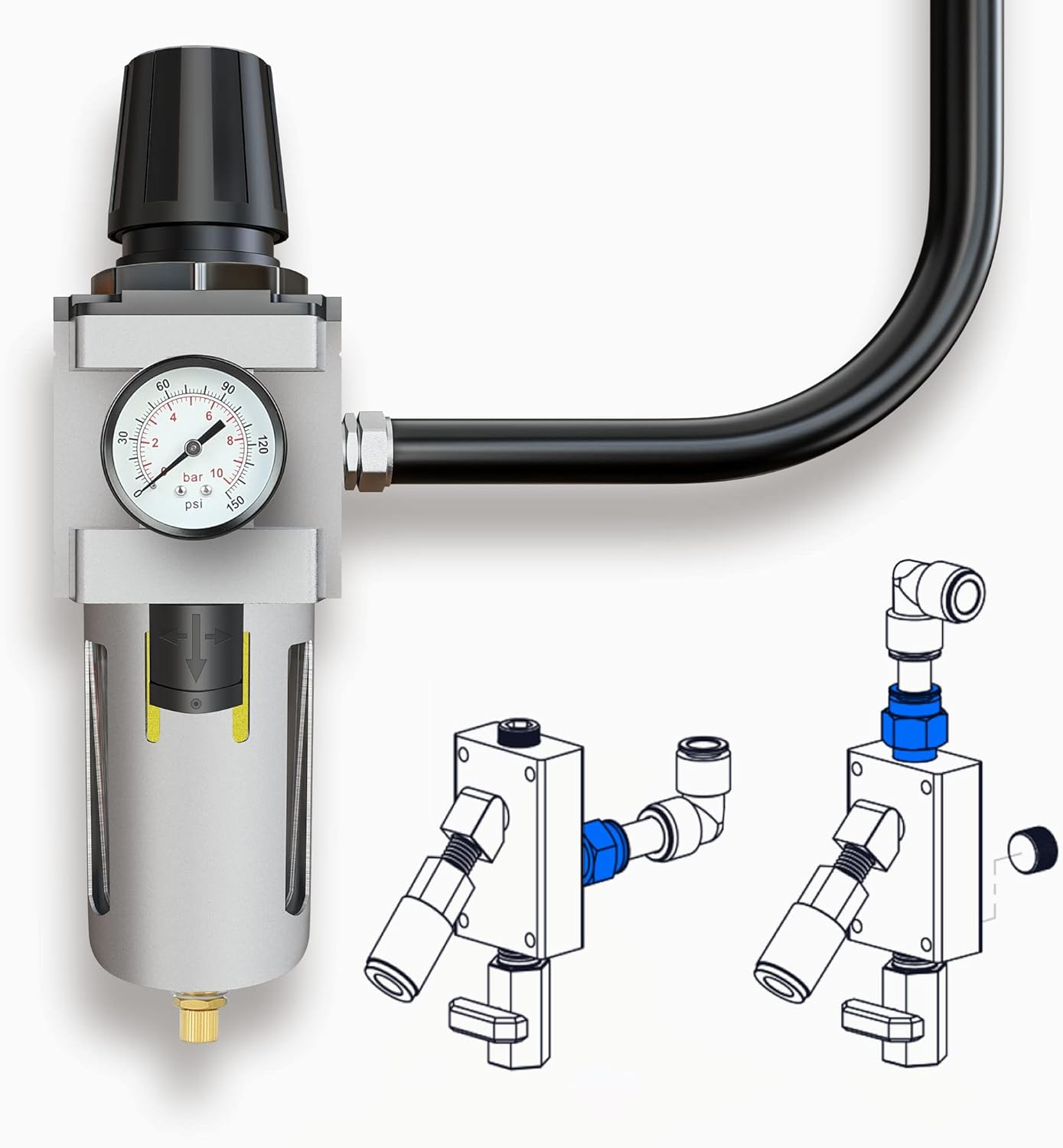 3/4’’ Straight Air Piping Fittings, 3/4’’ x 1/2’’ Male NPT Threads Adapter Fittings, Seal Taped Needed, Brass-Nickel Plated, 2PCS For Shop Compressed Air Line System - Image 5