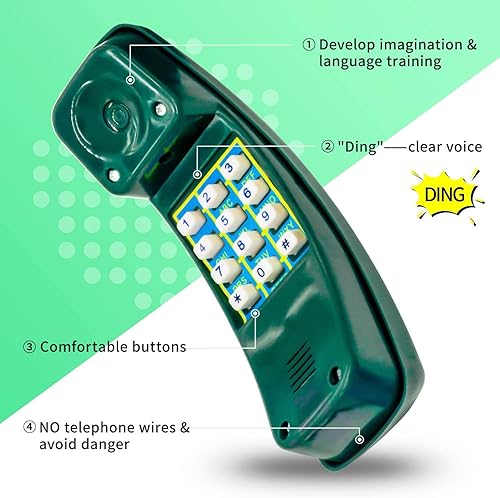 Miniatura 9 de HAPPYPIE Teléfono de juguete para niños juego de columpios teléfono de simulación y aprendizaje para teléfonos teléfono de plástico creativo para