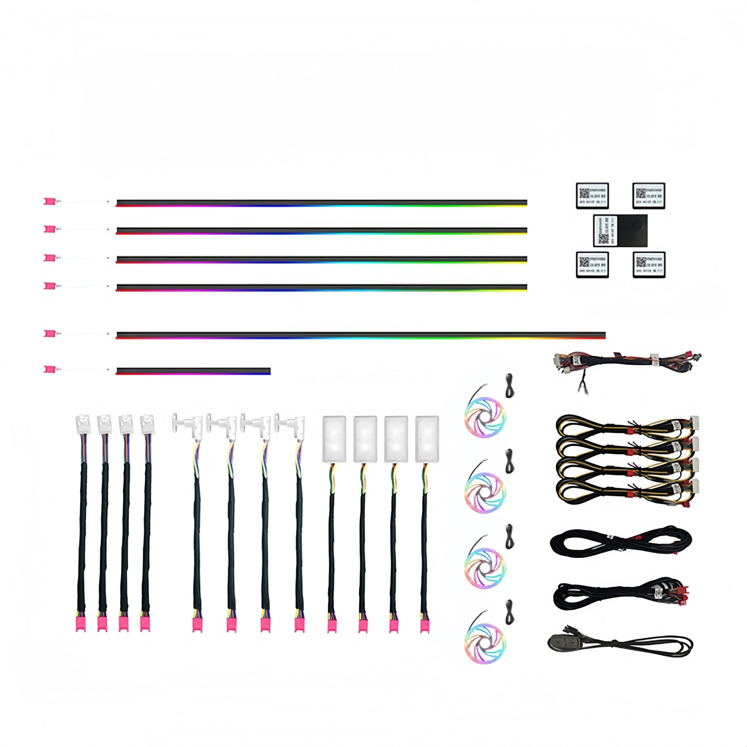Luci d'ambiente per Interni Auto, Striscia LED in Acrilico per Interni Auto con App Wireless, RGB 22 in 1, 256 Colori di Fantasia, Illuminazione per Tutte Le Auto