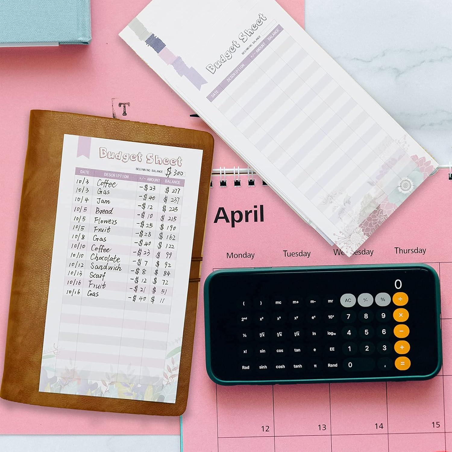 Set of 60 Expense Tracker Budget Sheets, Cash Expenditure Manager, Four Styles, Double Side Print, Vertical Layout, for Budgeting, Budget Env elopes, Cash Envelope Wallet, Budget Planner : Office Products