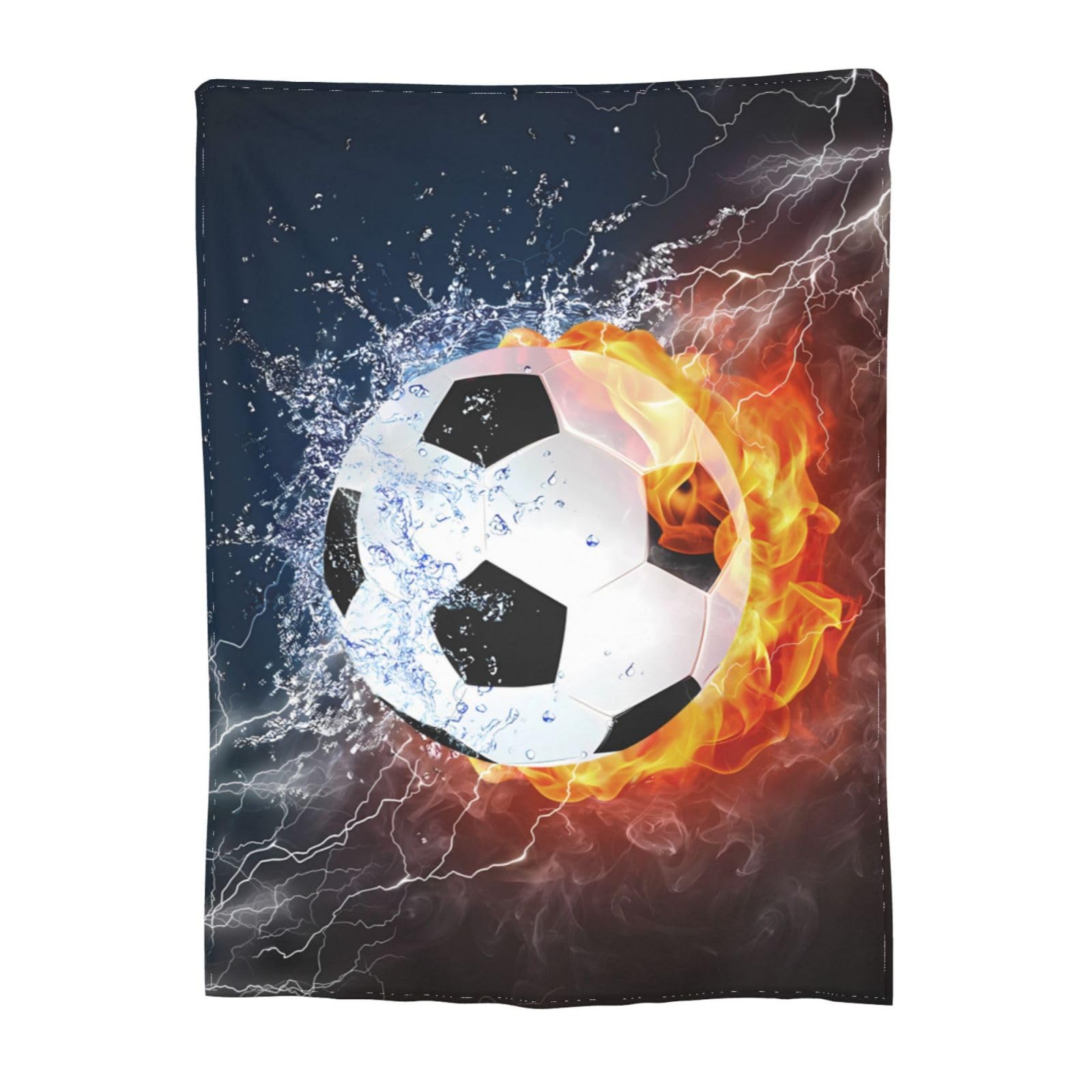 Newhomestyle Soccer Ball Blankets for Football Lover Gift, Aldult Super Soft Flannel Throw Blankets, Men All Season Lightweight Cozy Warm Bedding for Couch Bed Sofa Car, 150X200 cm