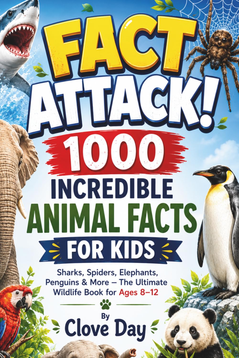 Fact Attack! 1000 Incredible Animal Facts for Kids: Sharks, Spiders, Elephants, Penguins & More — The Ultimate Wildlife Book for Ages 8–12