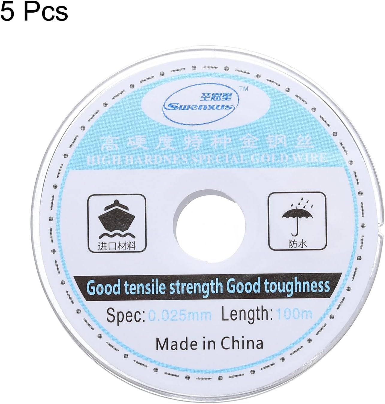 MECCANIXITY 5pcs 100m/328ft Molybdenum Screen Cutting Wire Line Phone LCD Cutting Wire Glass Separate Repair Tool, 0.025mm