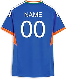aallookart Customised Cricket T20 Jersey, Polyester Blend, Half Sleeve, Polo Collar, Back Side Name &amp; Number Personalisati...