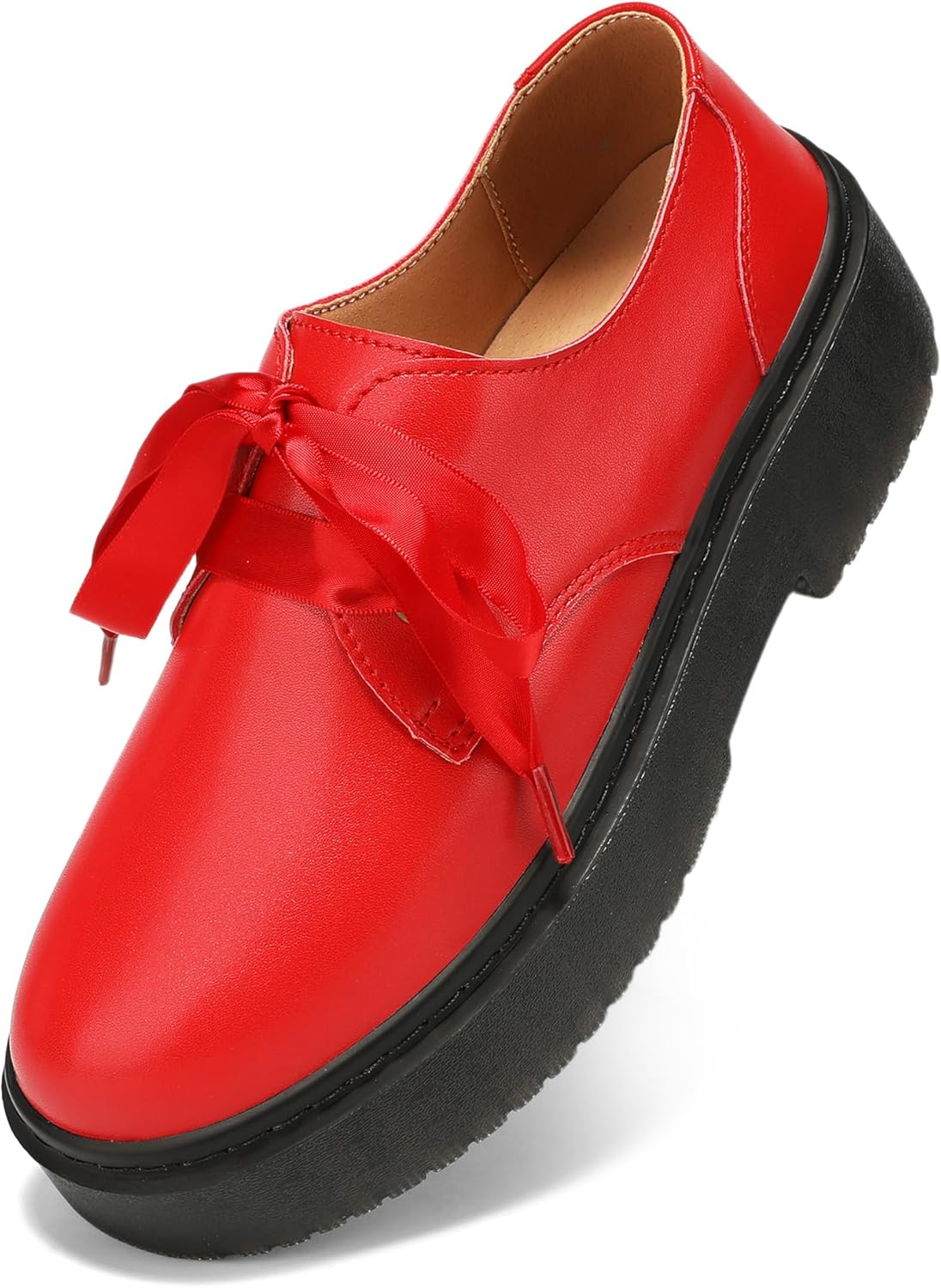 BEAUSEEN Women's Vegan Leather Platform Chunky Loafers Clssic Penny Loafers Slip On Comfort Business Work Office Dress Walking Shoes