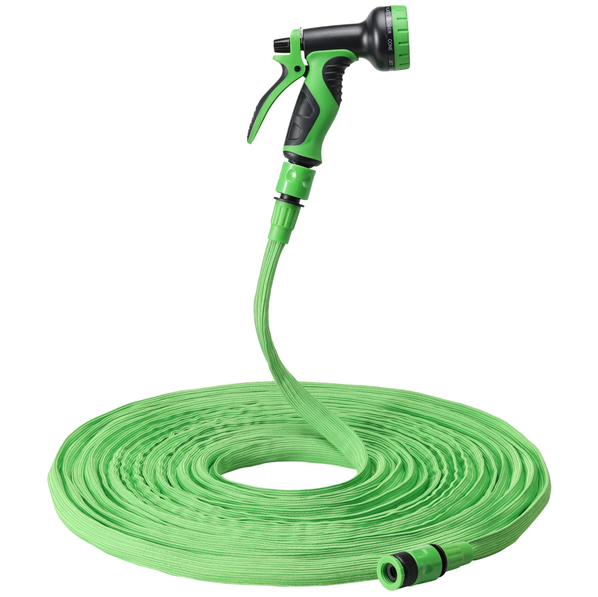 Navaris Flexibler Gartenschlauch 15-30m - Flexibel mit 10 Funktionen Brause und Schnelladaptern - Wasserschlauch flexibel dehnbar - Wasser Garten Schlauch - Flexschlauch
