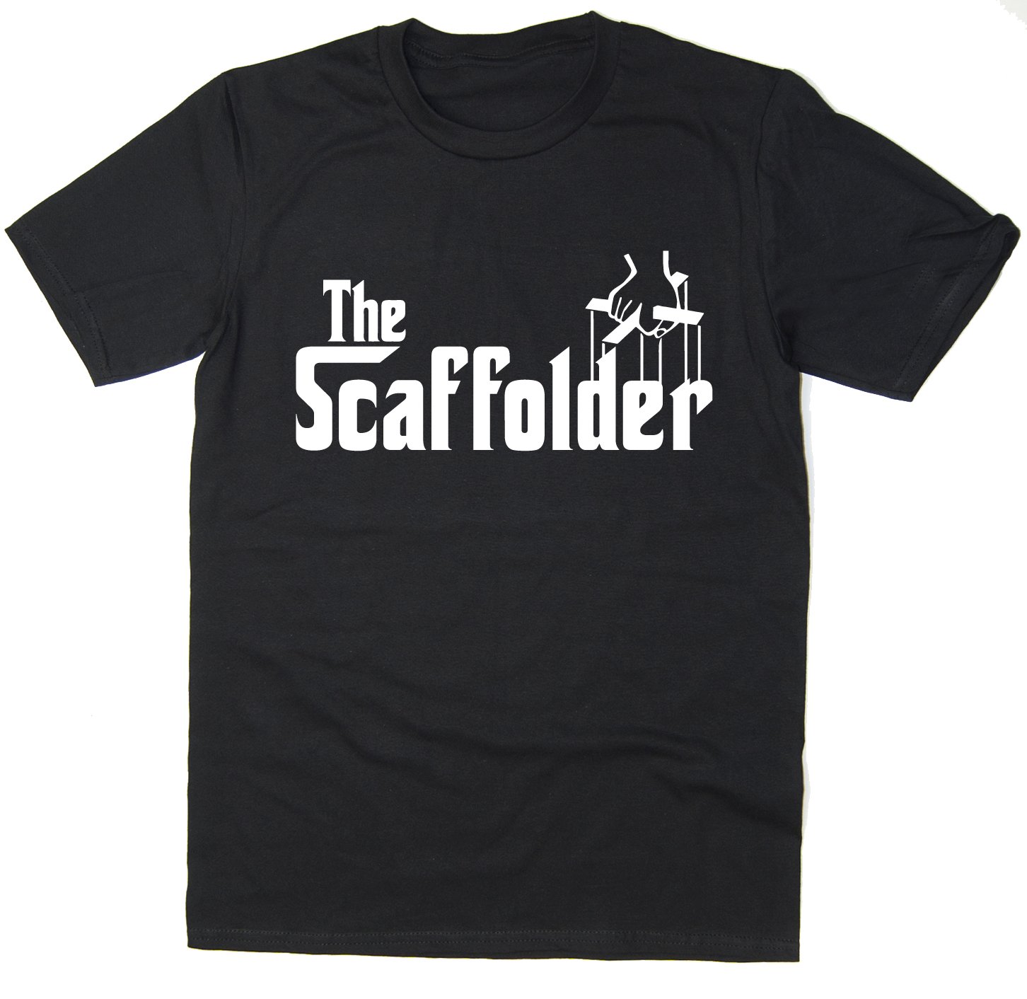 Rocket Fuel Clothing Men's Black Rocket Fuel 'The Scaffolder' Funny Printed T-Shirt - Xl