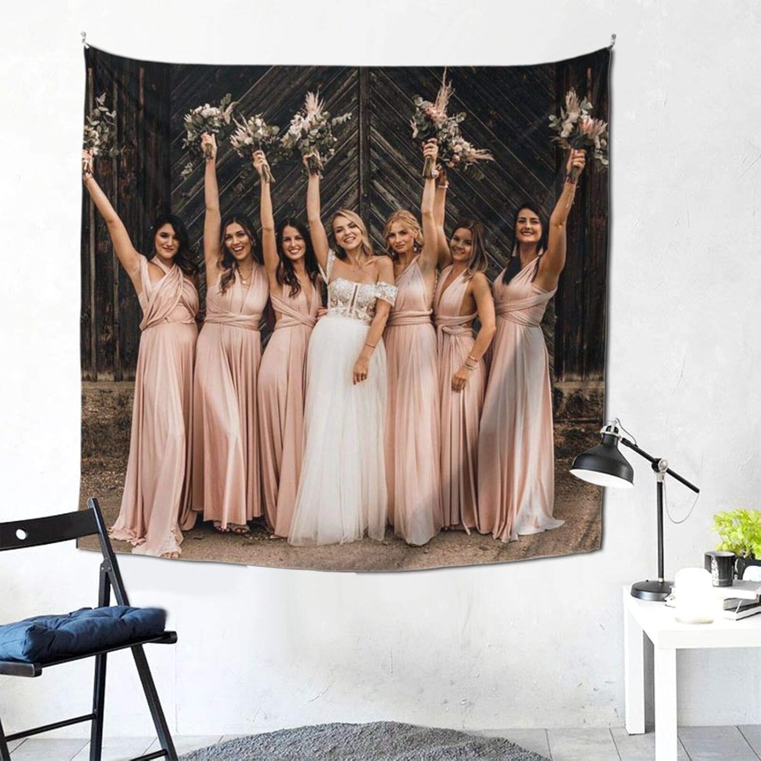 EAQ Custom Tapestry Customized Your Own Tapestry from Photo Customize Wall Tapestries Home Decorative Hanging Art for Wedding, Family, Memorial Gift