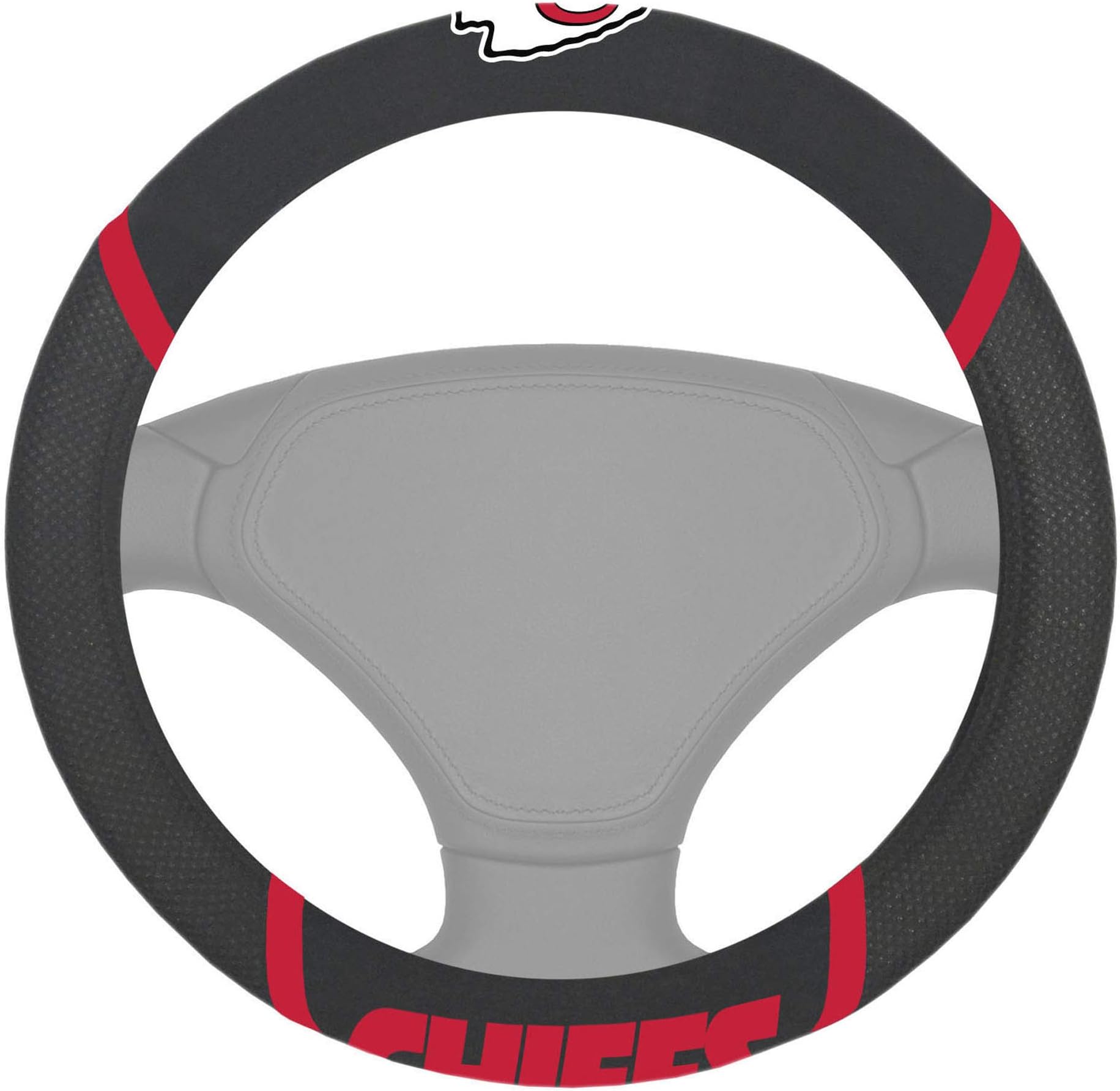 FANMATS 21374 Steering Wheel Cover NFL (Kansas City Chiefs), 1 Pack