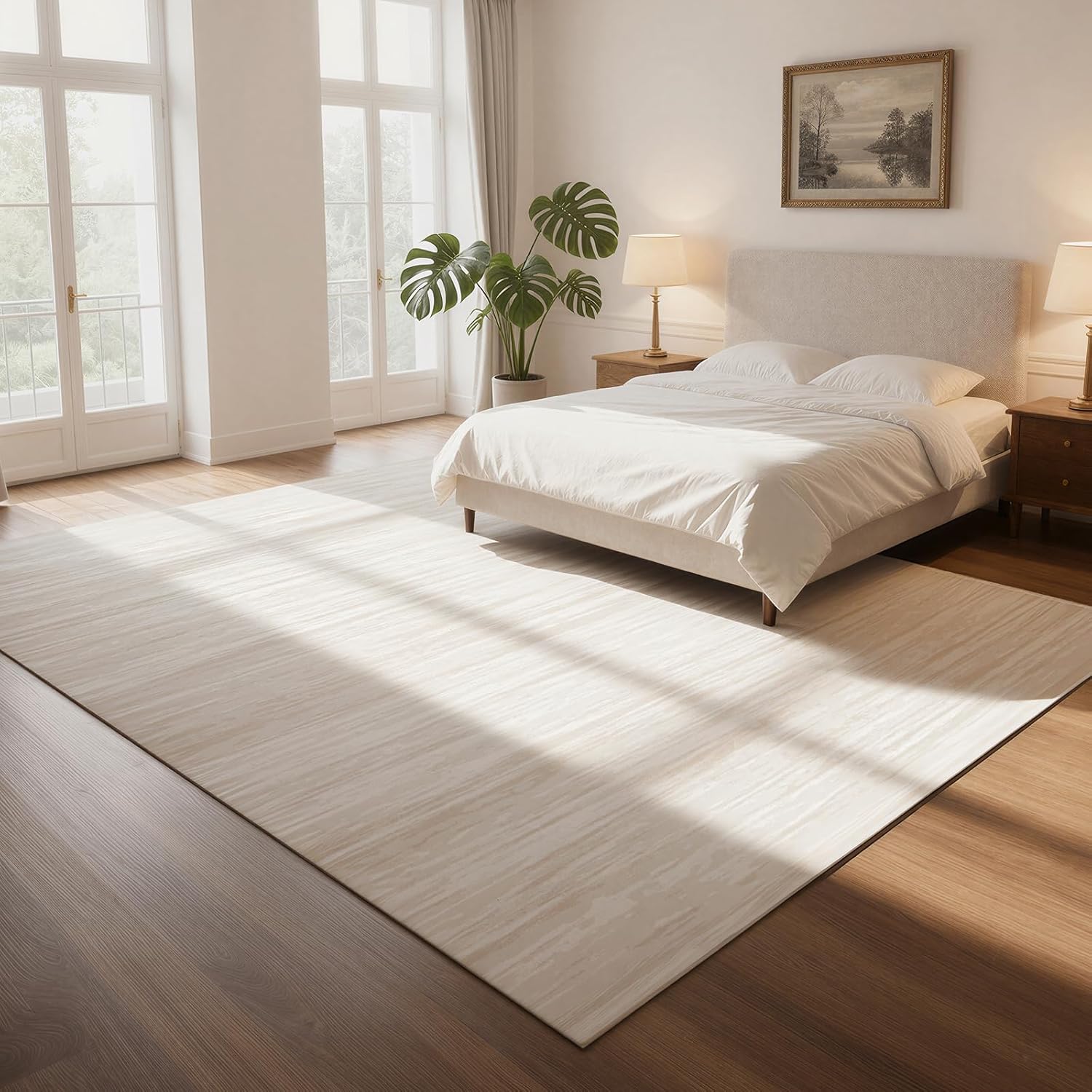 Washable Rugs 8x10 Area Rugs for Living Room,Bedroom,Dining Room- Large Ultra Soft Faux Wool Retro Carpets,Non Slip&Non-Shedding Low Pile Vintage Carpet for Home Office