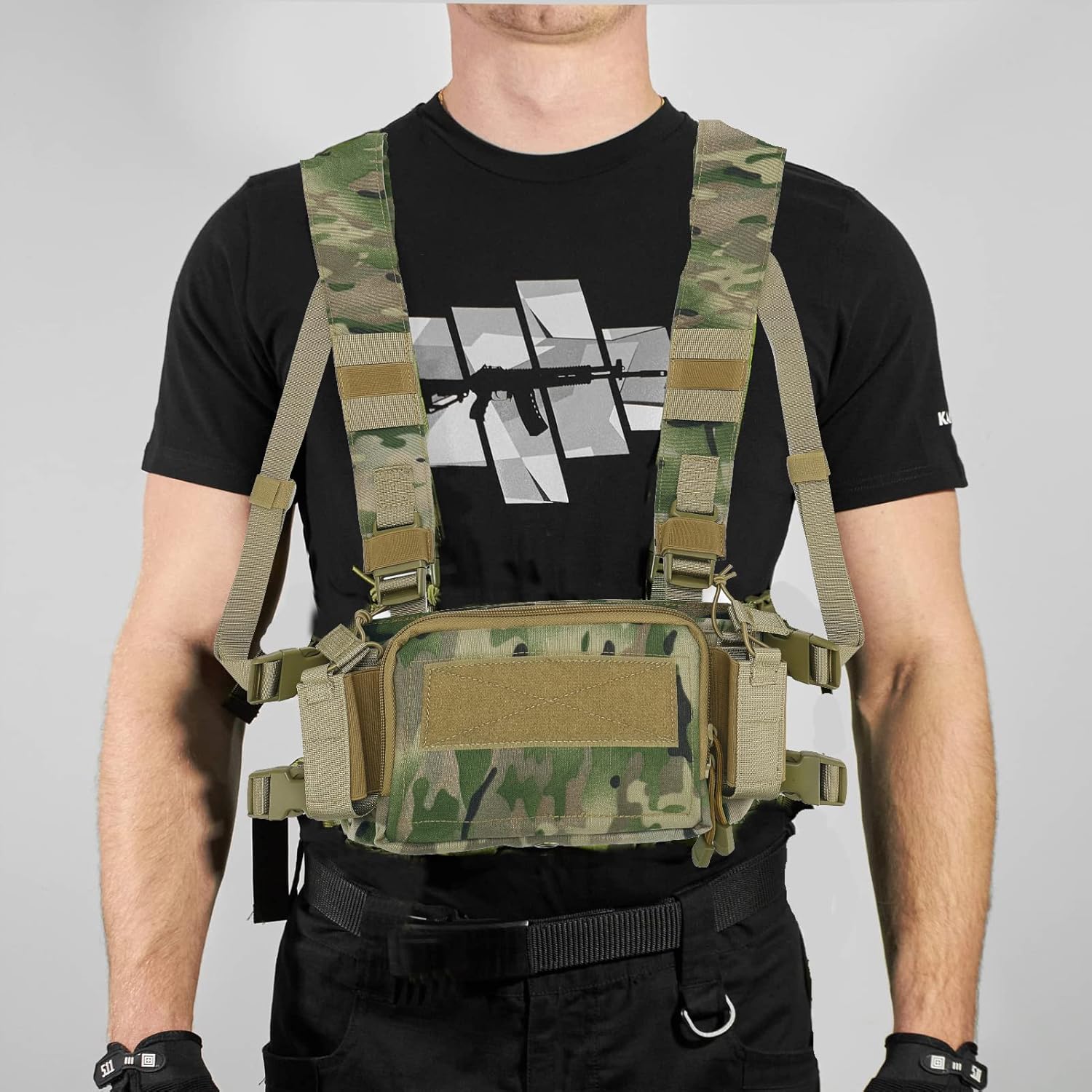 VEPKOIT Belt Pen Holder, Pocket Protectors For Pens And Pencils, Tactical Pencil Pouch For Outdoor Work, Detachable Molle Pen Pouch Pocket Organizer Pouch, Adjustable Small Pocket Pen Holder, Black - View #7