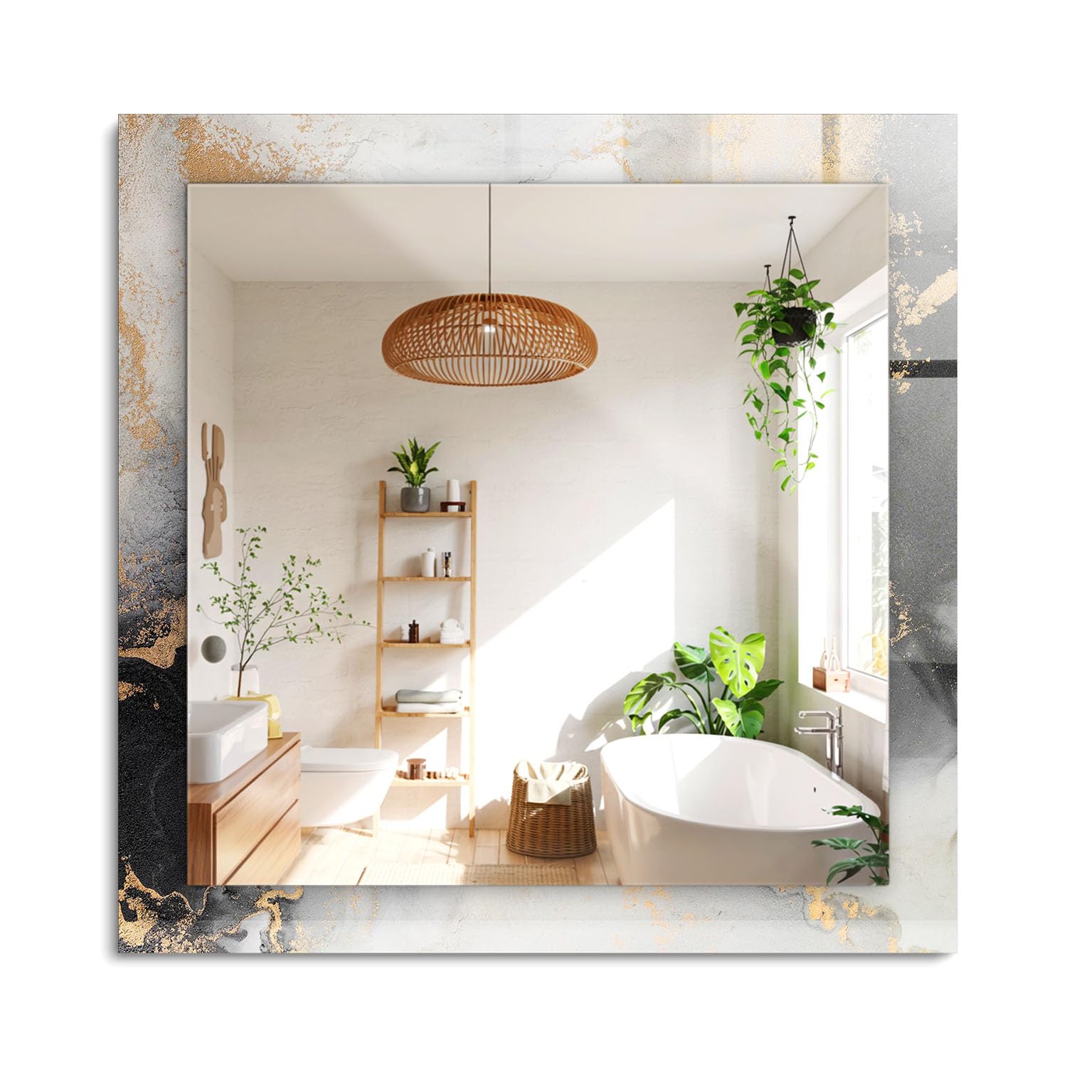 Déco murale moderne et pratique avec miroir décoratif rectangulaire