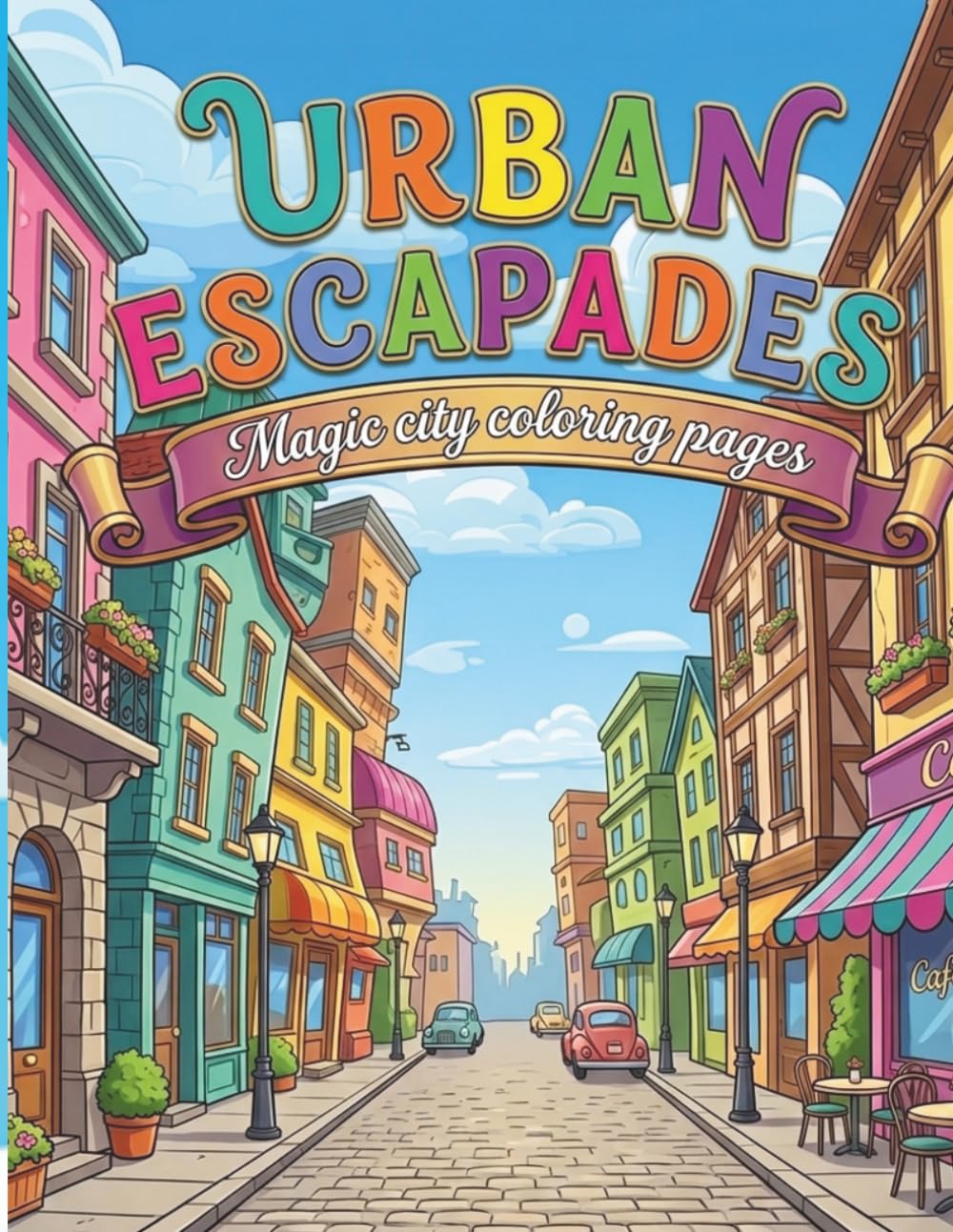 Magic City Coloring Pages for Adults and Teens: A Whimsical Journey Through Charming Streets, Enchanted Houses, and Relaxing Urban Scenes for Stress Relief and Mindfulness