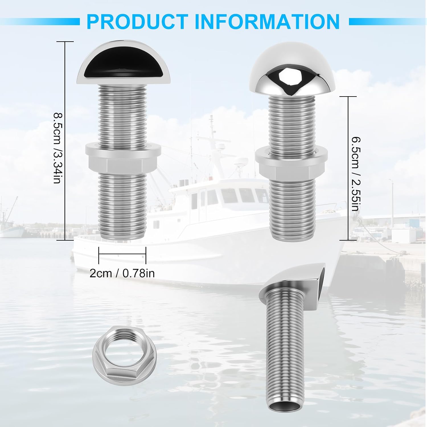 Marine Vent Stainless Steel Easy to Clean Boat Vent Replacement