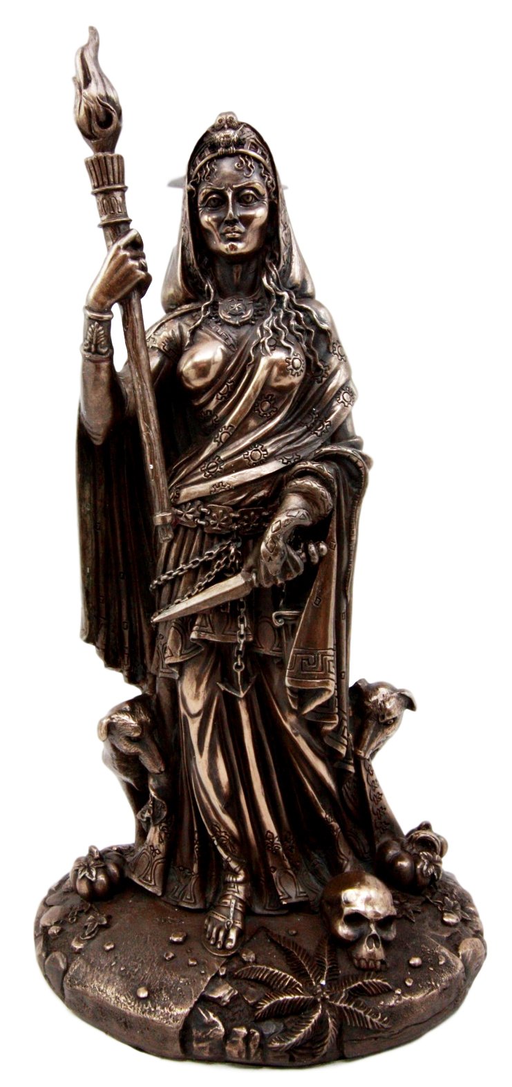 Atlantic Collectibles Greek Goddess of Magic Witchcraft & Necromancy Hekate Hecate with She-Dogs Dec