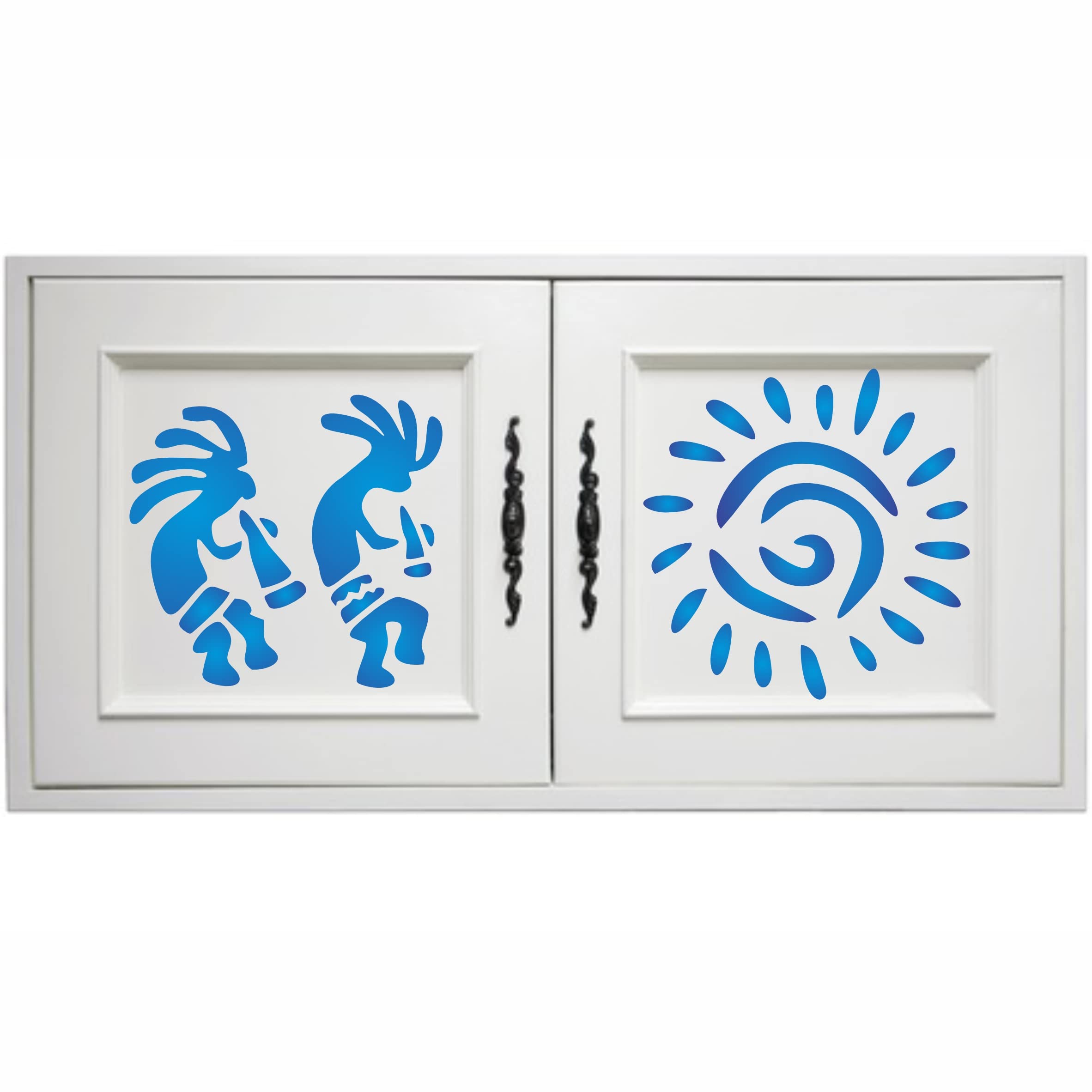 Kokopelli Wall Art Stencil, 11.43 x 11.43 cm (S) - Kachina Spirit Mythology Hopi Zuni Indians Stencils for Painting Template - Image 4