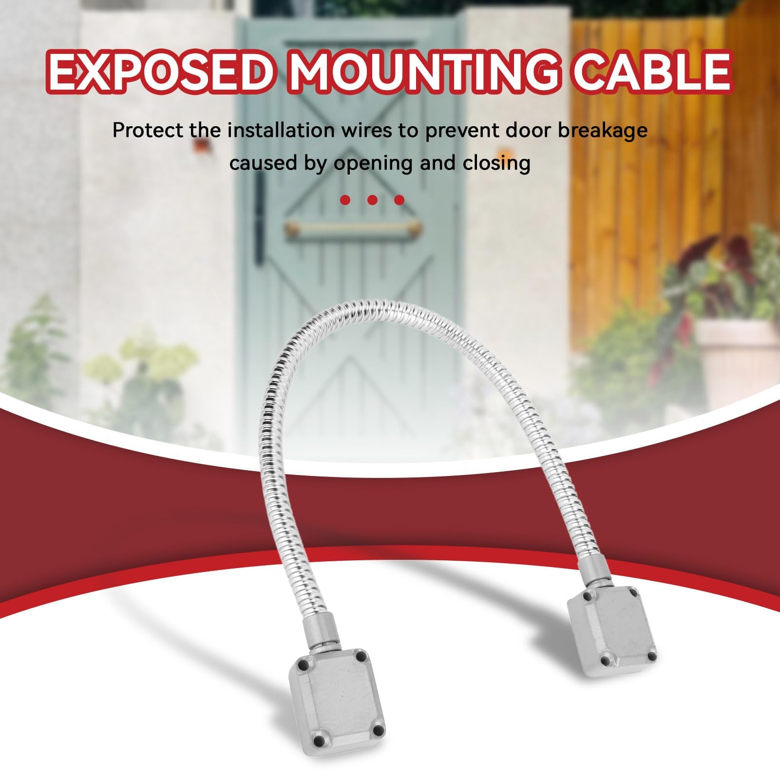 HERCHR Cubierta De Cable De La Puerta, Conducto De Cable De Puerta, Bucle De Puerta, Protector Cable Cargador Hebilla De Puerta para Sistemas De Acceso