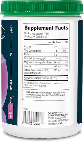 Miniatura 25 de Organika Polvo de péptidos de colágeno hidrolizados mejorados: polvo de colágeno sin sabor de fácil absorción para piel, cabello, uñas