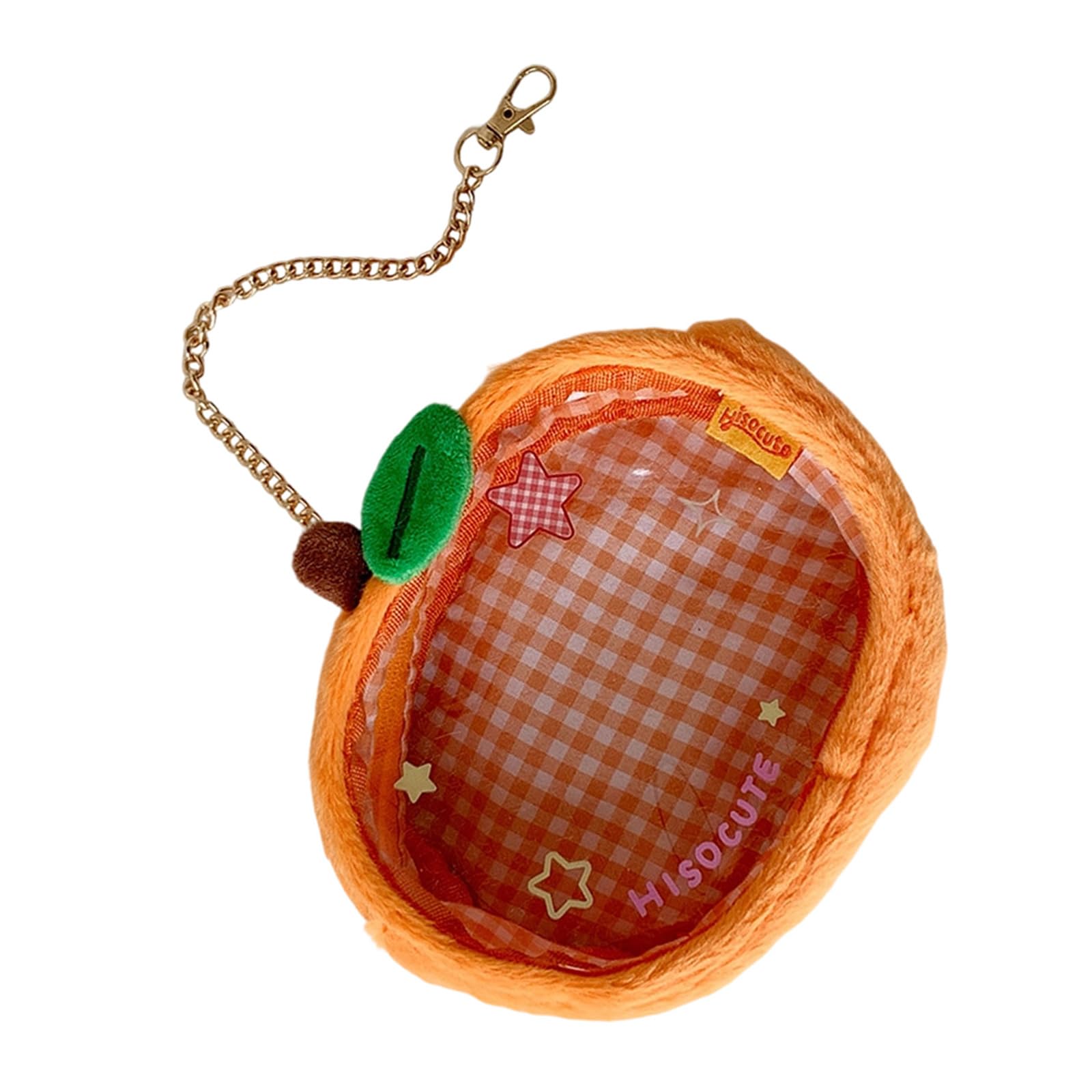 Clear Figure Display Bag with Keychain Portable Small Doll Storage Pouches Bag Keychain Carrying Case Women Clear Figure Display with