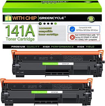 141a Toner Cartridge Compatible Replacement for Hp 141A Black LaserJet Toner Cartridge Laser Jet MFP m140w Toner Laser Jet m110w Toner 2Pk,with chip