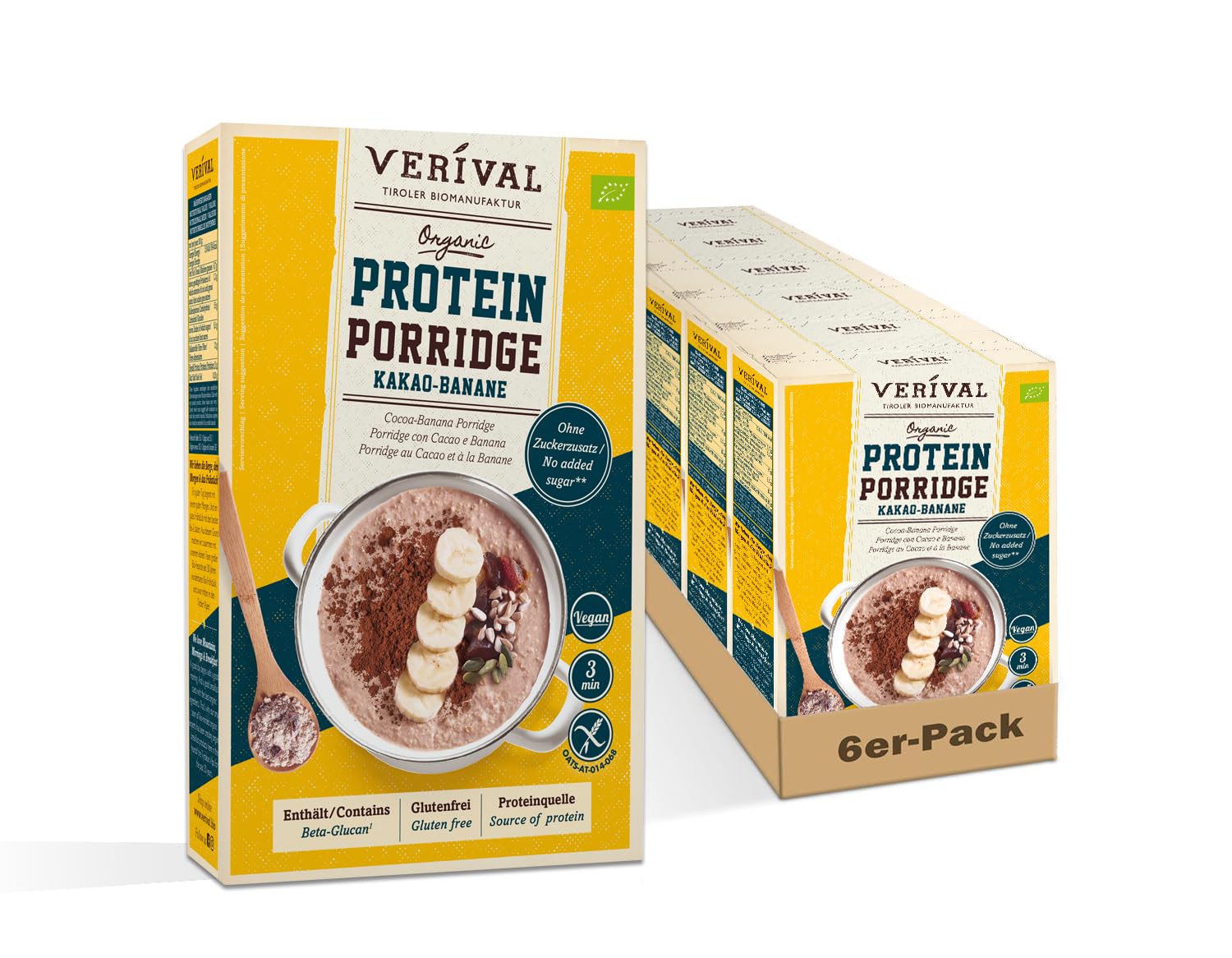 Verival Protein Sport Porridge Kakao-Banane| 6x350g
