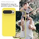 YATWIN Silicone Back Case for Google Pixel 9/9 Pro, Soft-Touch Phone Back Cover for Google Pixel 9/9 Pro - Yellow gallery image