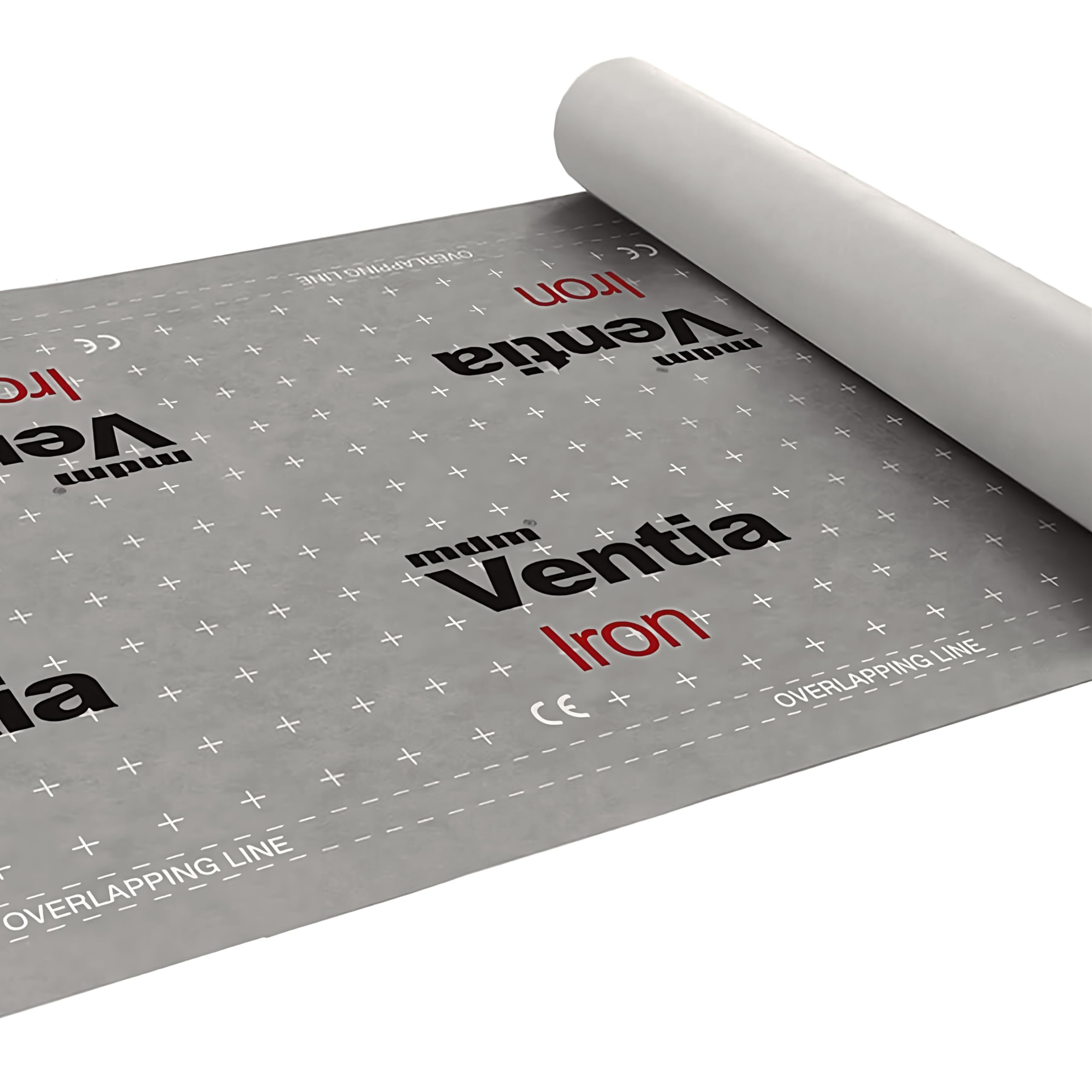 Unterspannbahn Ventia Iron 120 g, Dachfolie 37,5 m², 3-lagige Unterdeckbahn gegen Feuchtigkeit, Wind, Regen & Schnee, Diffusionsoffen, Wasserdicht & UV-beständig, ohne Selbstklebekanten