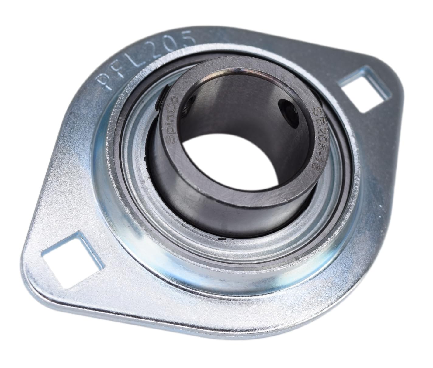1" Pressed Steel Two Bolt Flange Bearing SBSFL205-16, SBPFL205-16 by SpinCo