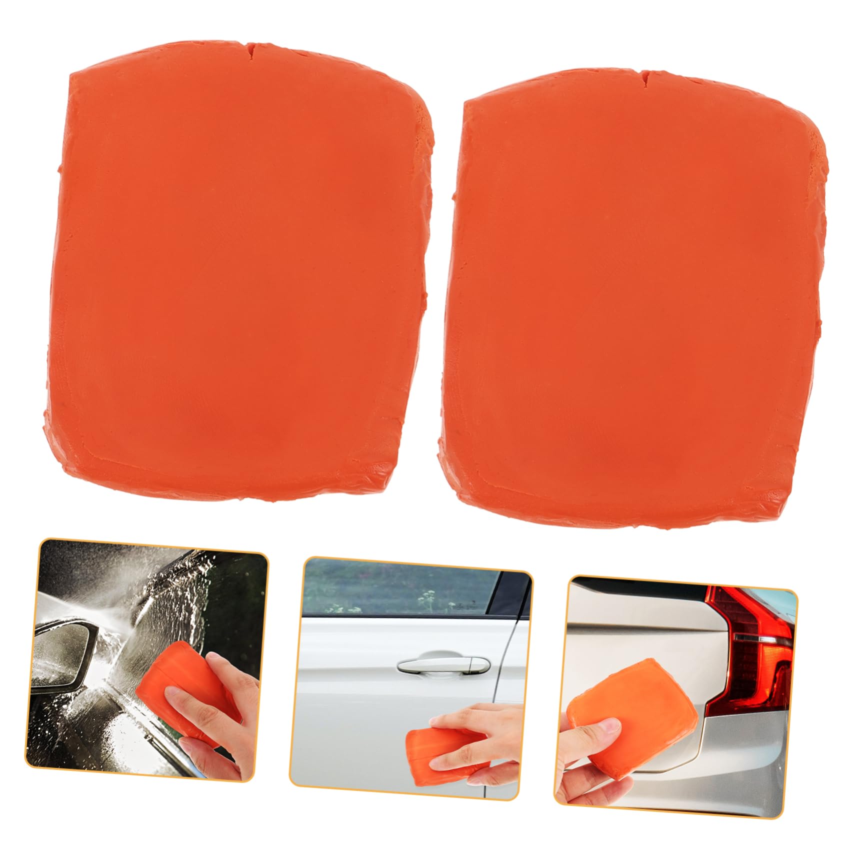 5 Set Dell'autolavaggio Argilla Sfregamento Plastilina Macchine Clay Block per I Dettagli Dell'auto Prodotti per La Pulizia Dell'auto Gomma da Cancellare Arancia 4 Pezzi*5