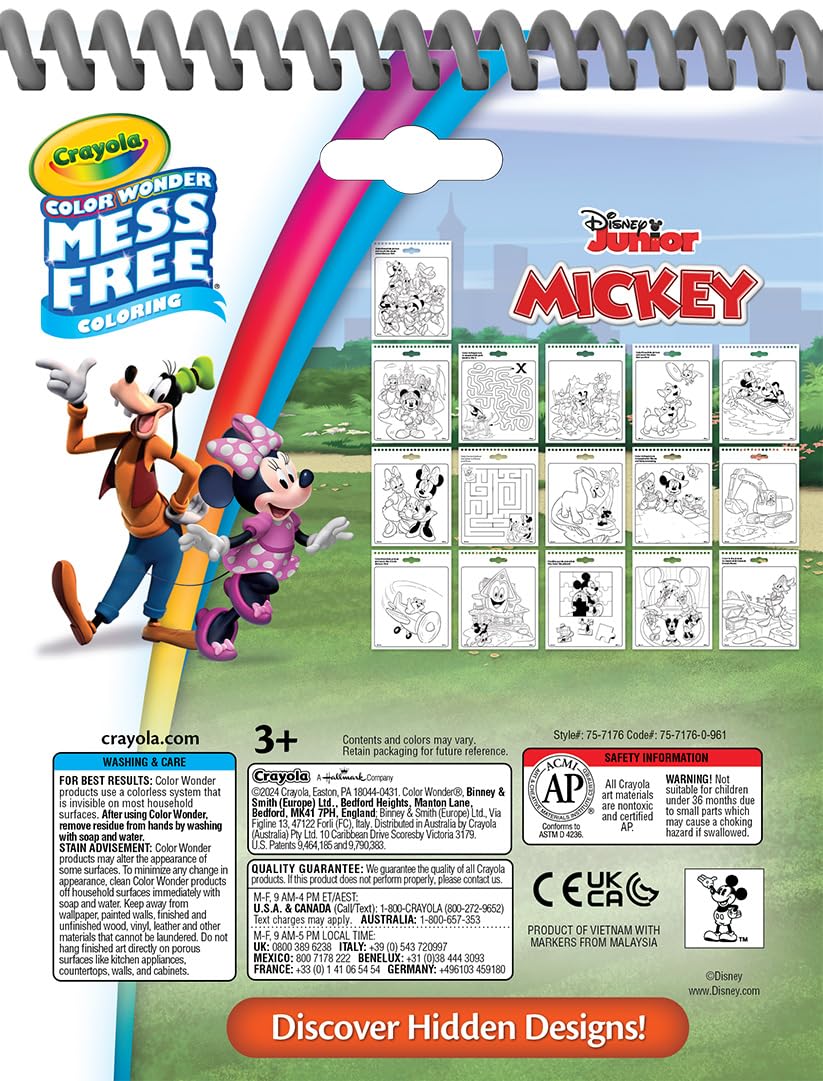 Crayola Disney Color Wonder Bundle (Confezione da 3), Calze per Bambini, Blocchi e pennarelli per attività Senza disordine, Giocattoli da colorare Disney, Regali per Vacanze e Natale, 3+