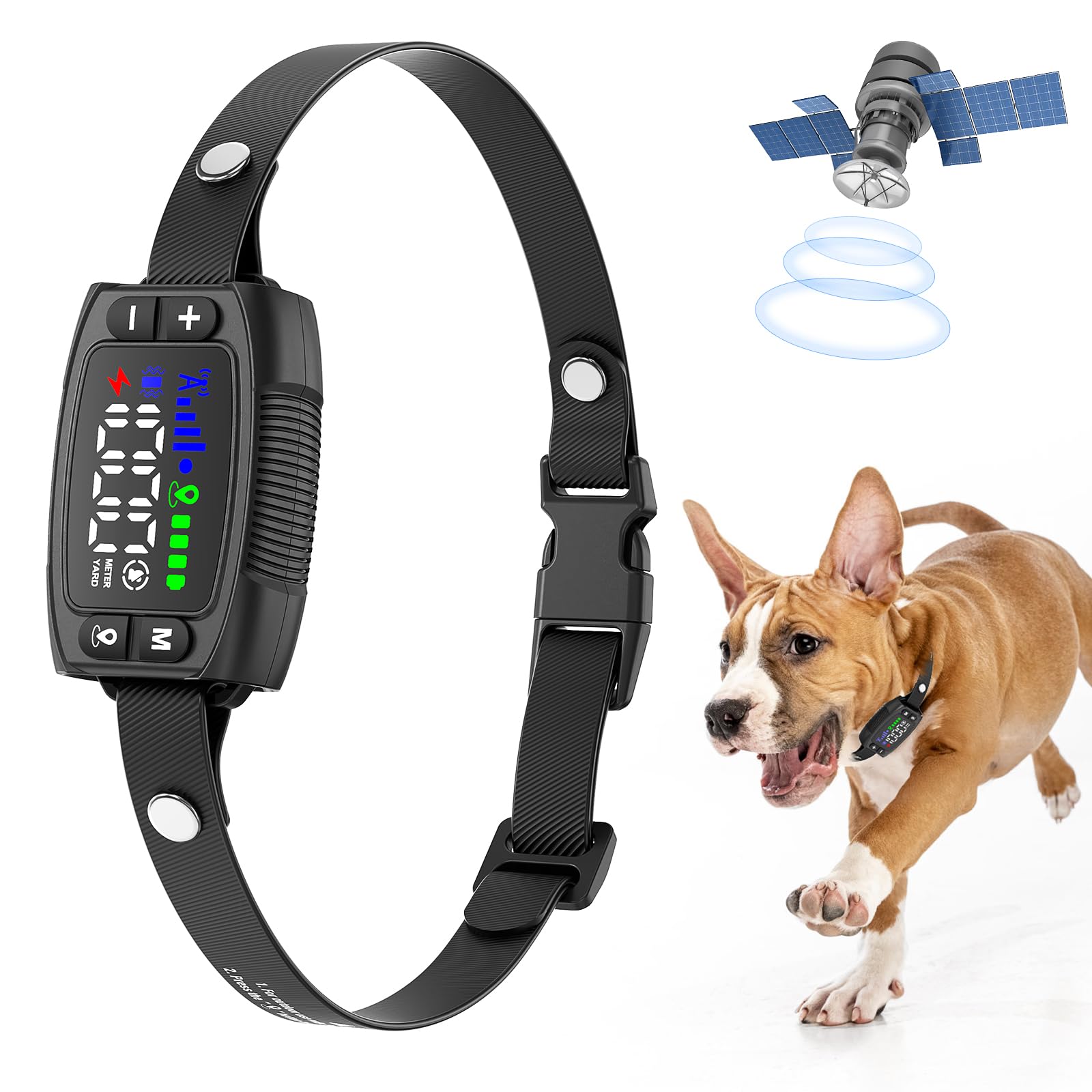 Valla Inalámbrica para Perros GPS para Uso en Exteriores, Collar Sistema Valla Antifuga 1000m