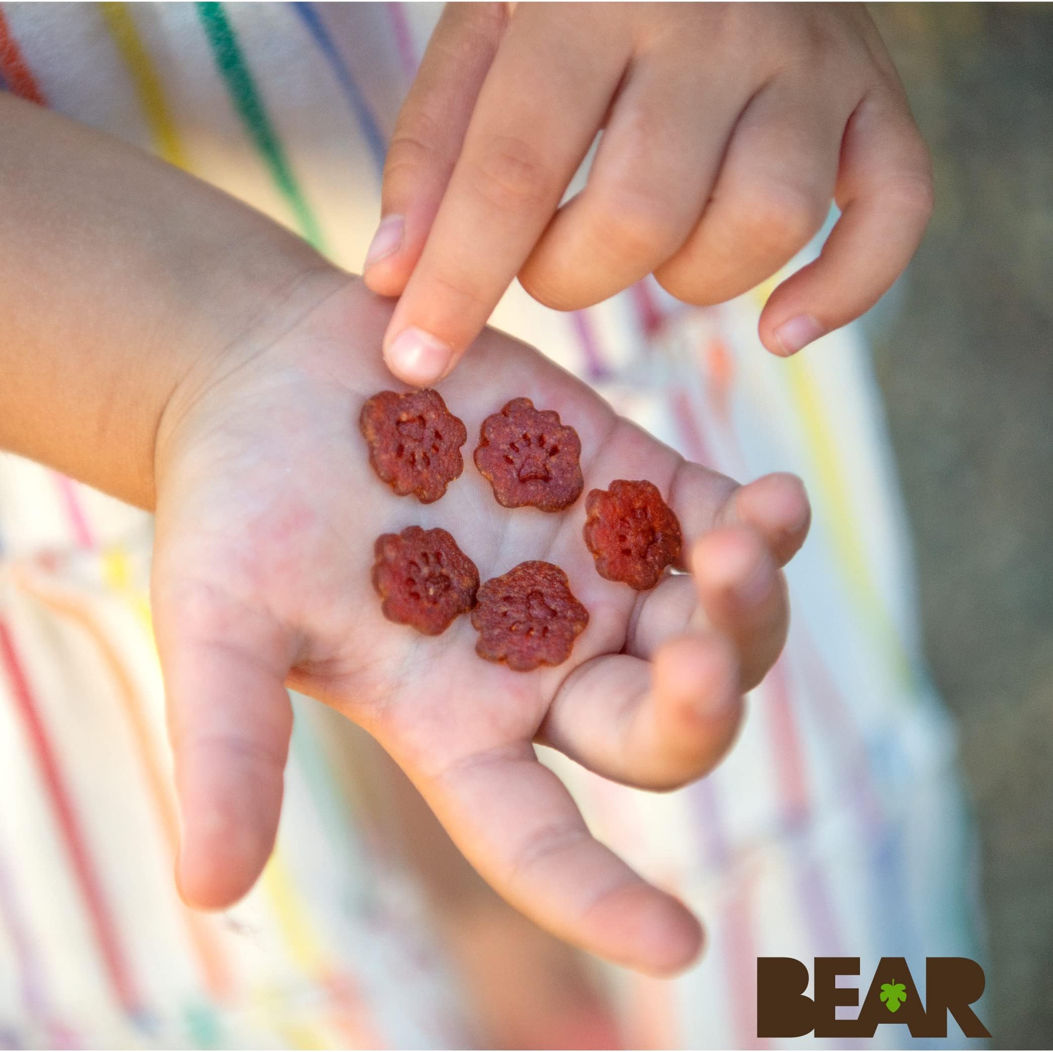 BEAR Real Fruit Snack Minis, Strawberry, Pack of 18, Bite-Size Snacks for Kids, Gluten Free, Vegan, GMO Free, 0.7 oz