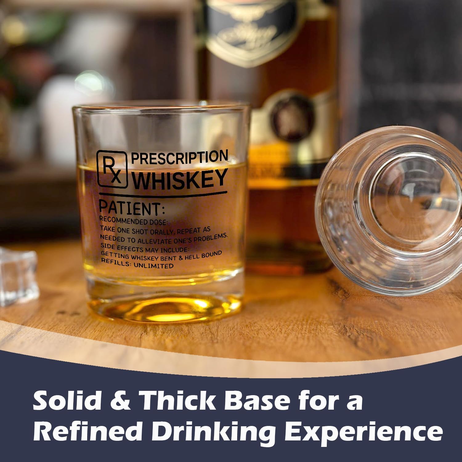 Funny Whiskey Glasses 10 oz, Funny Gag Gifts for Dad Men Boyfriend Husband, Old Fashioned Rocks Glasses for Drinking Scotch Bourbon Cocktail Liquor Vodka - Image 4