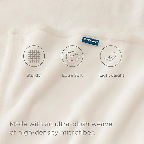 Miniatura 4 de Bedsure - Manta de franela de colores sólidos
