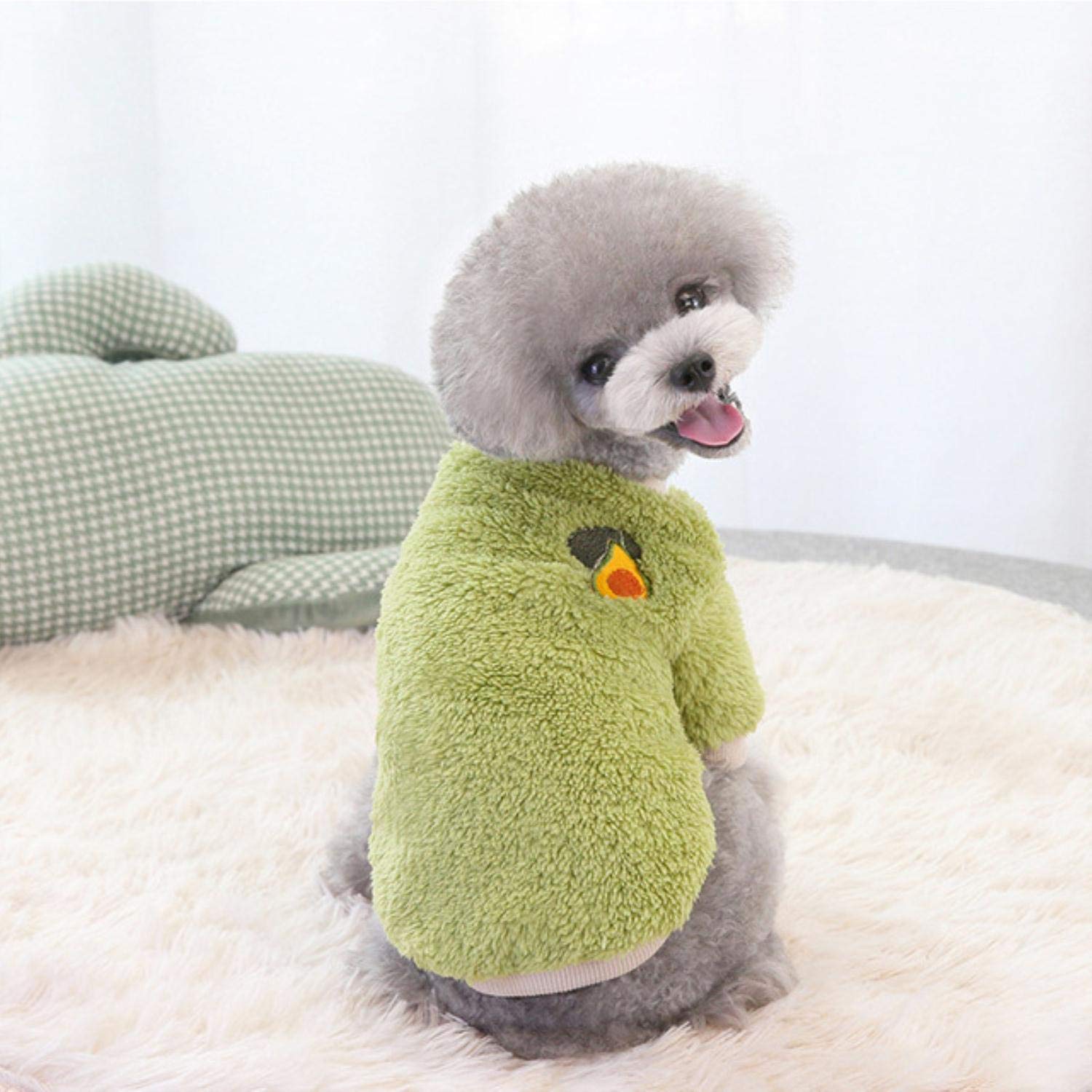 Niedlicher Winterpullover Für Kleine Hunde – Warmes Fleece, Weich, Bedruckt, Größe M (ca. 40 Cm Rückenlänge)