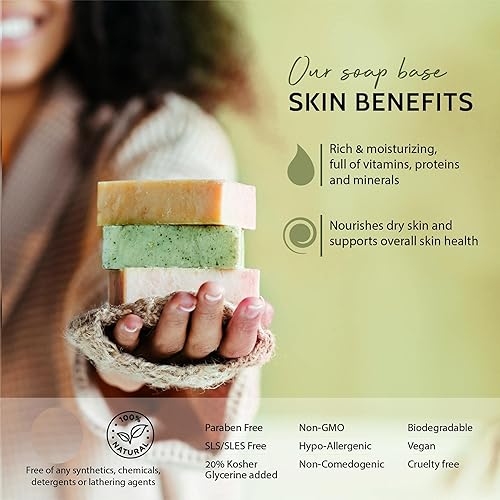 Miniatura 7 de Pifito Muestreador de base de jabón para derretir y verter (7 libras)  Surtido de 7 bases (1 libra ea)  Aceite de argán, aceite de aguacate, aceite