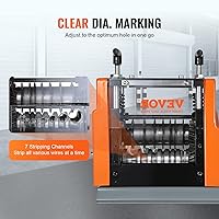 Vista 5 de VEVOR Máquina Peladora de Cables Eléctrica, Máquina Peladora de Cables Automática de 0.06''-0.98'', 60 W, Pelacables con Referencia de Profundidad