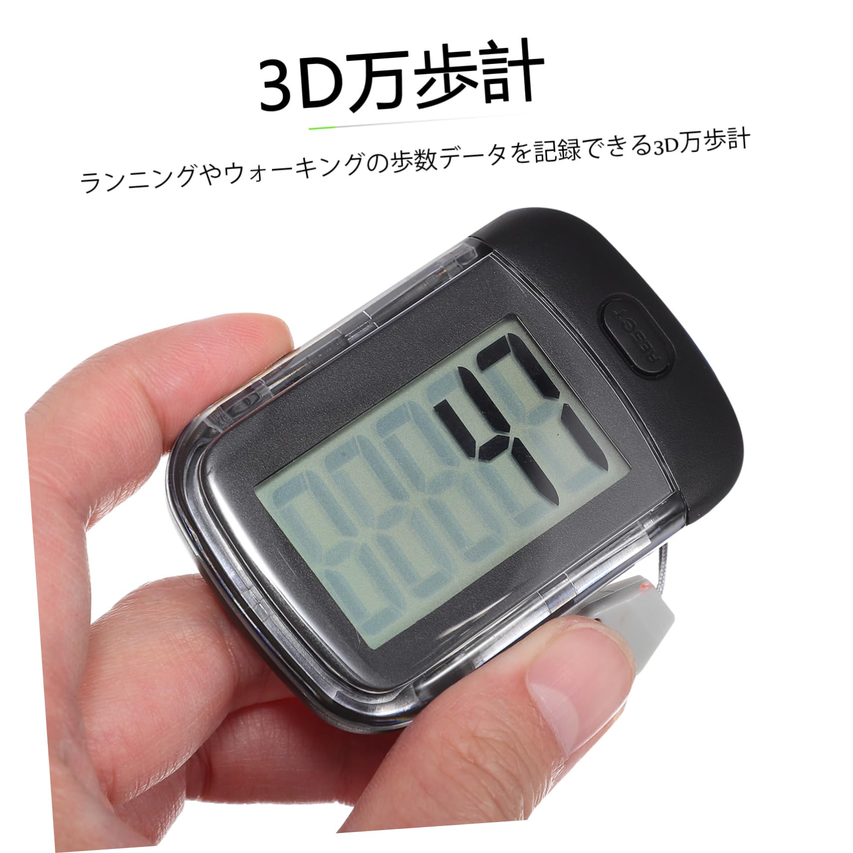 BESTonZON pédomètre Compteur de pour Marcher Petit Clip podomètre traqueur Portable Montre Sport Montre Course à Pied Clip sur podomètre Ceintures de Course Plastique Noir