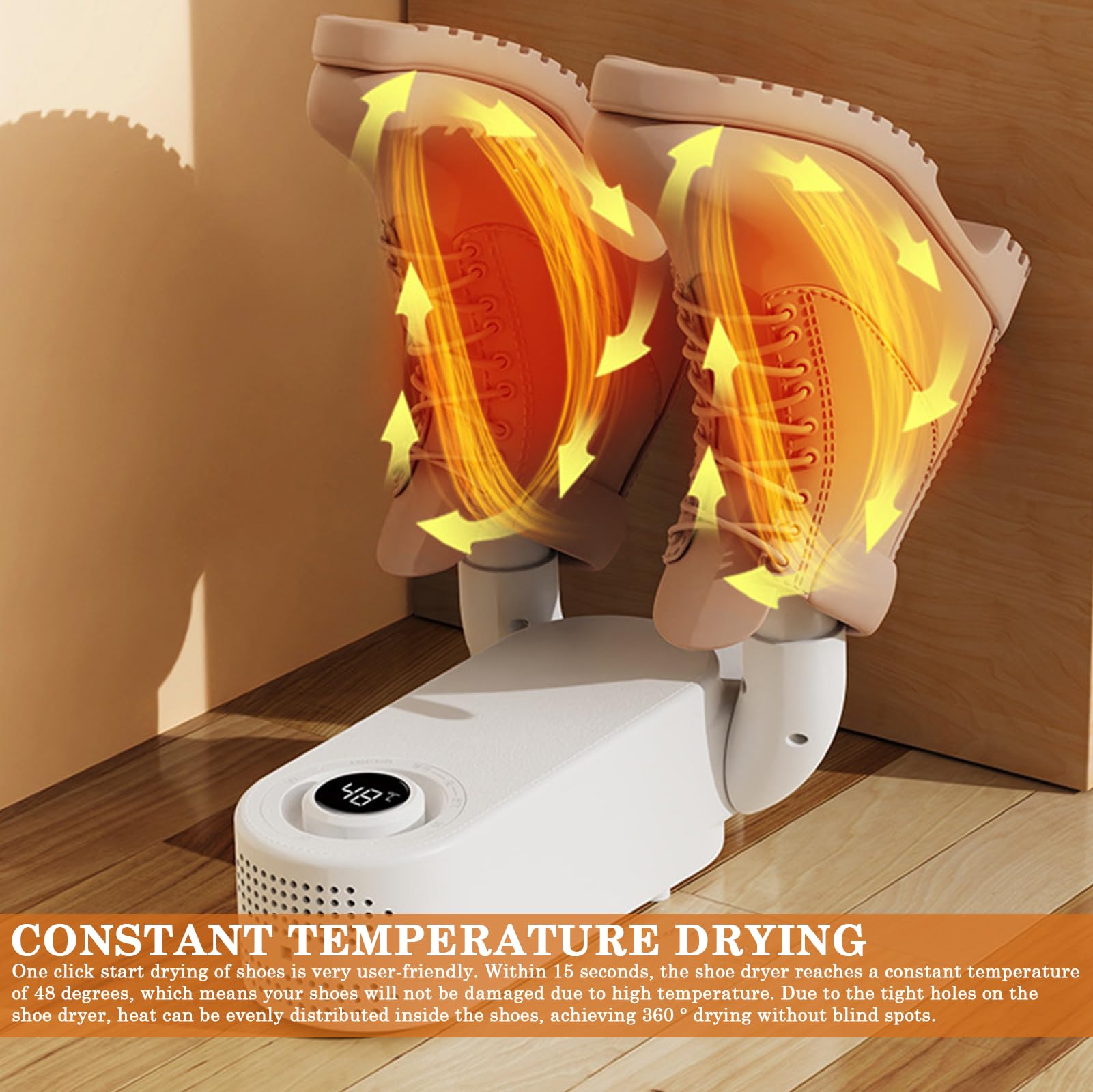 Sèche-Linge Suspendu Avec Minuterie, Sèche-Linge Pliable 600 W, Mini-Sèche-Linge Pour Vêtements