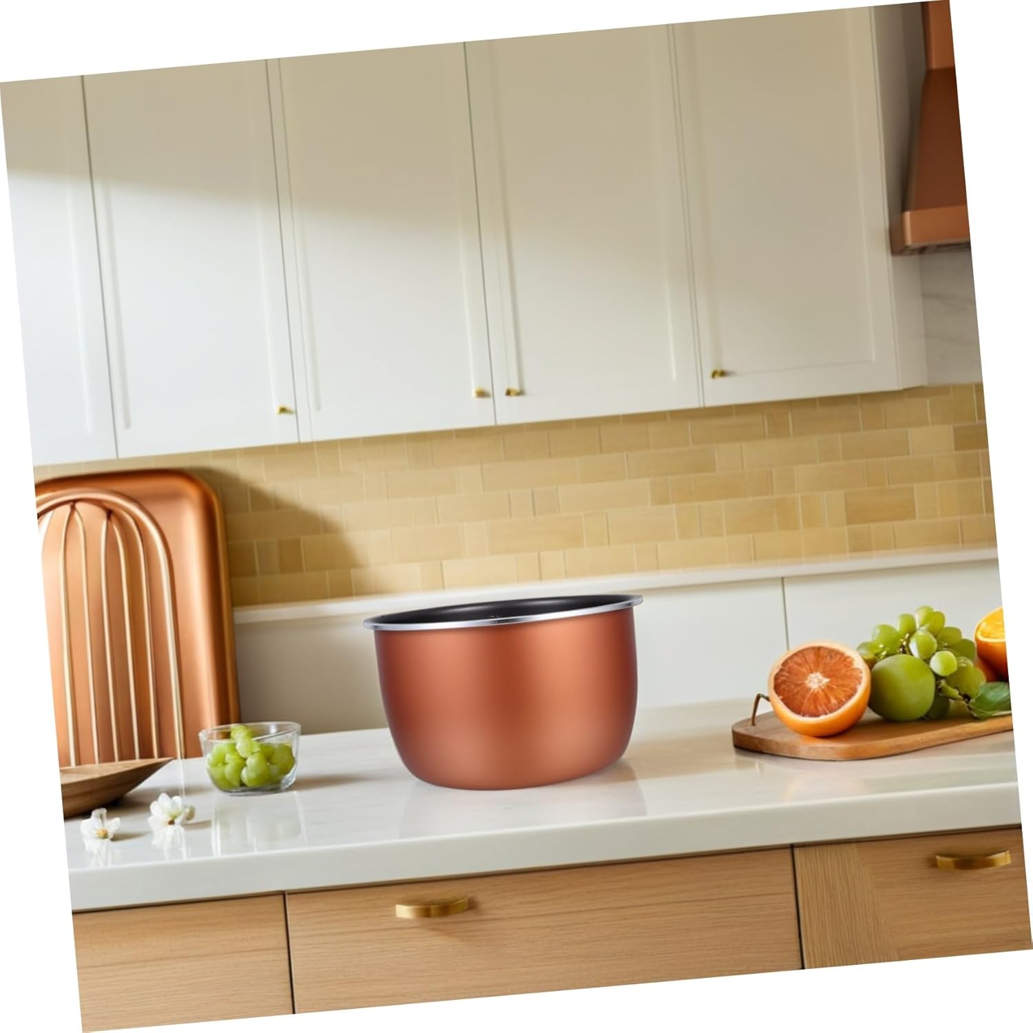 DECHOUS 2個 ノンスティック電気炊飯器内鍋 厚手アルミ合製 保温性向上 多機種対応 炊飯 煮込み料理用交換用内釜