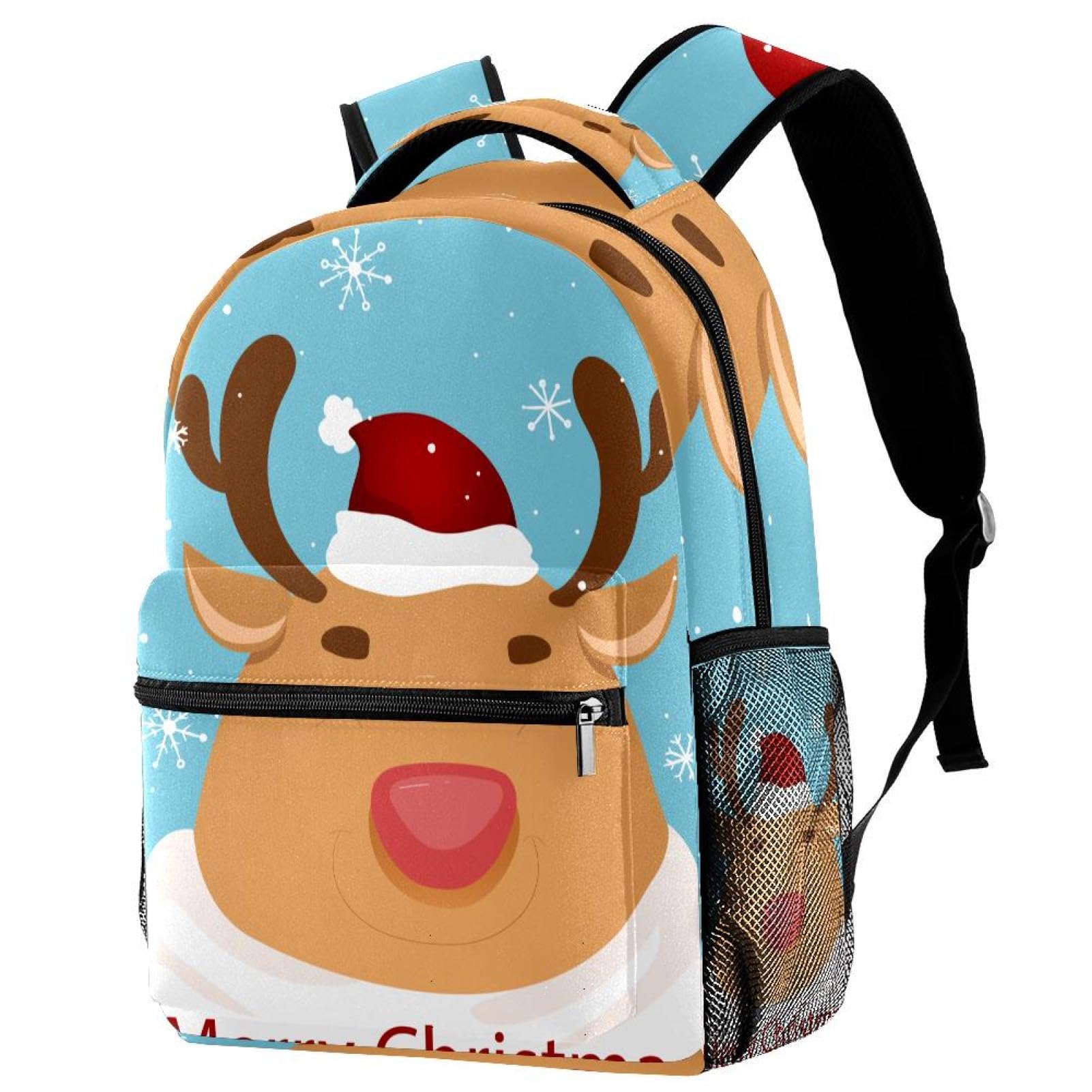 Zaino per laptop da viaggio per le vacanze natalizie, zaino per scuola superiore, grande capacità, zaino carino per uomini e donne