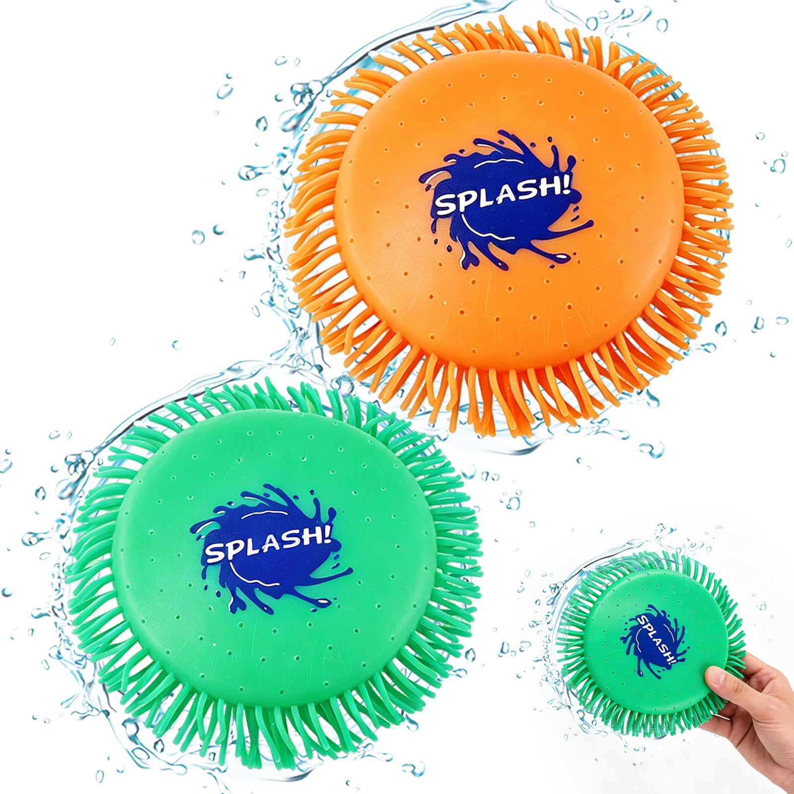 Giocattolo Frisbee Acqua, Disco da lancio in schiuma e silicone, Gioco acquatico in colori vivaci, Divertimento Estivo