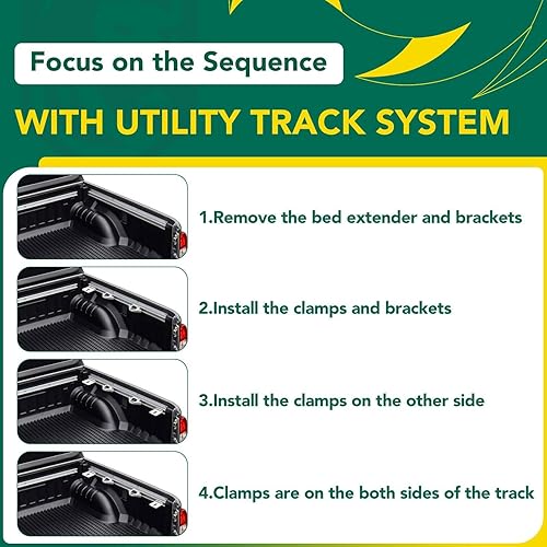 Miniatura 5 de YHTAUTO Cubierta suave enrollable para caja de camioneta con función de bloqueo automático compatible con Toyota Tacoma 2016-2023  Cama de 5 pies